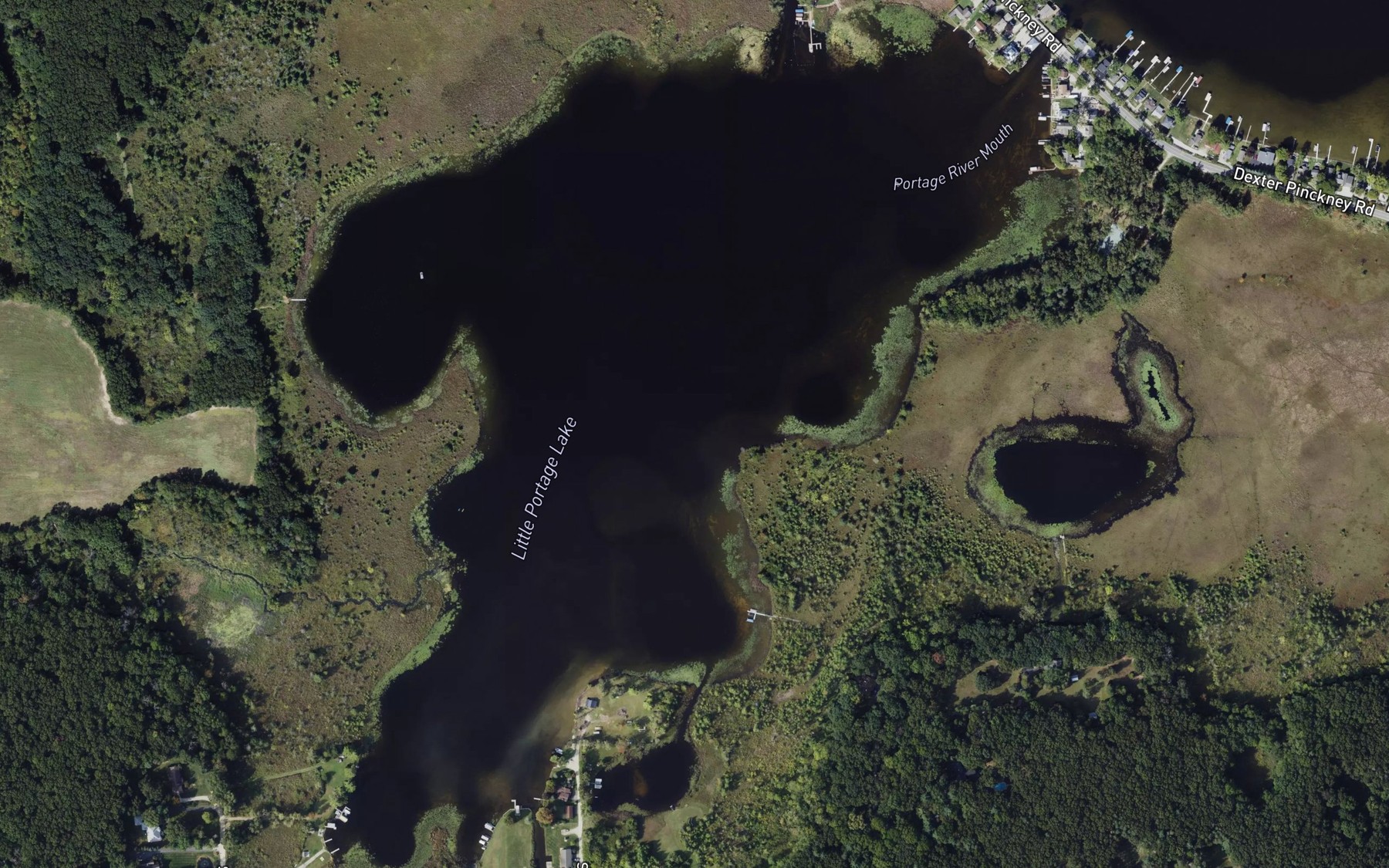 Satellite map of the Little Portage Lake