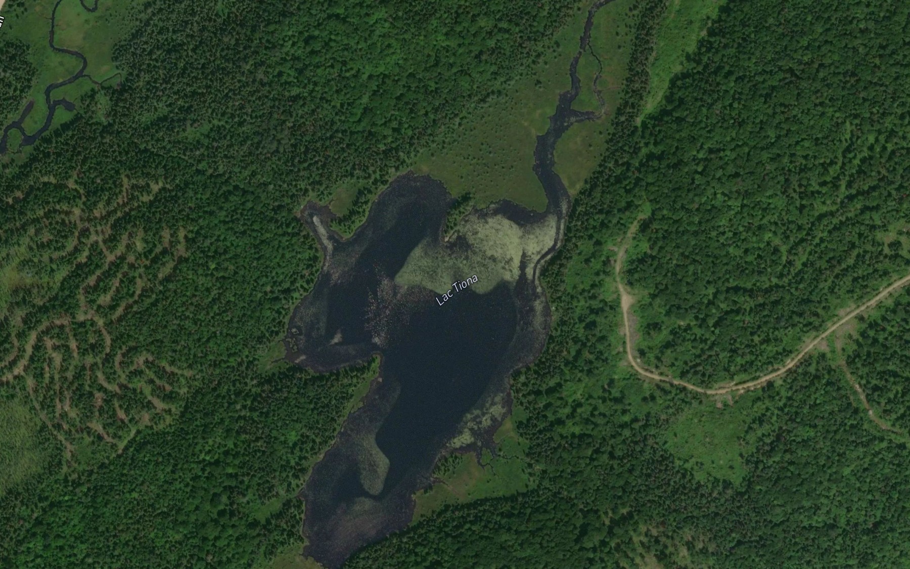 Satellite map of the Lac Tiona