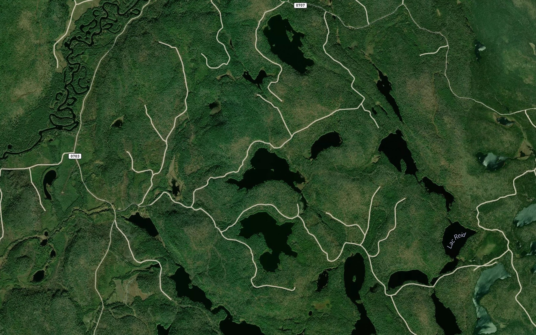 Satellite map of the Lac des Bottes
