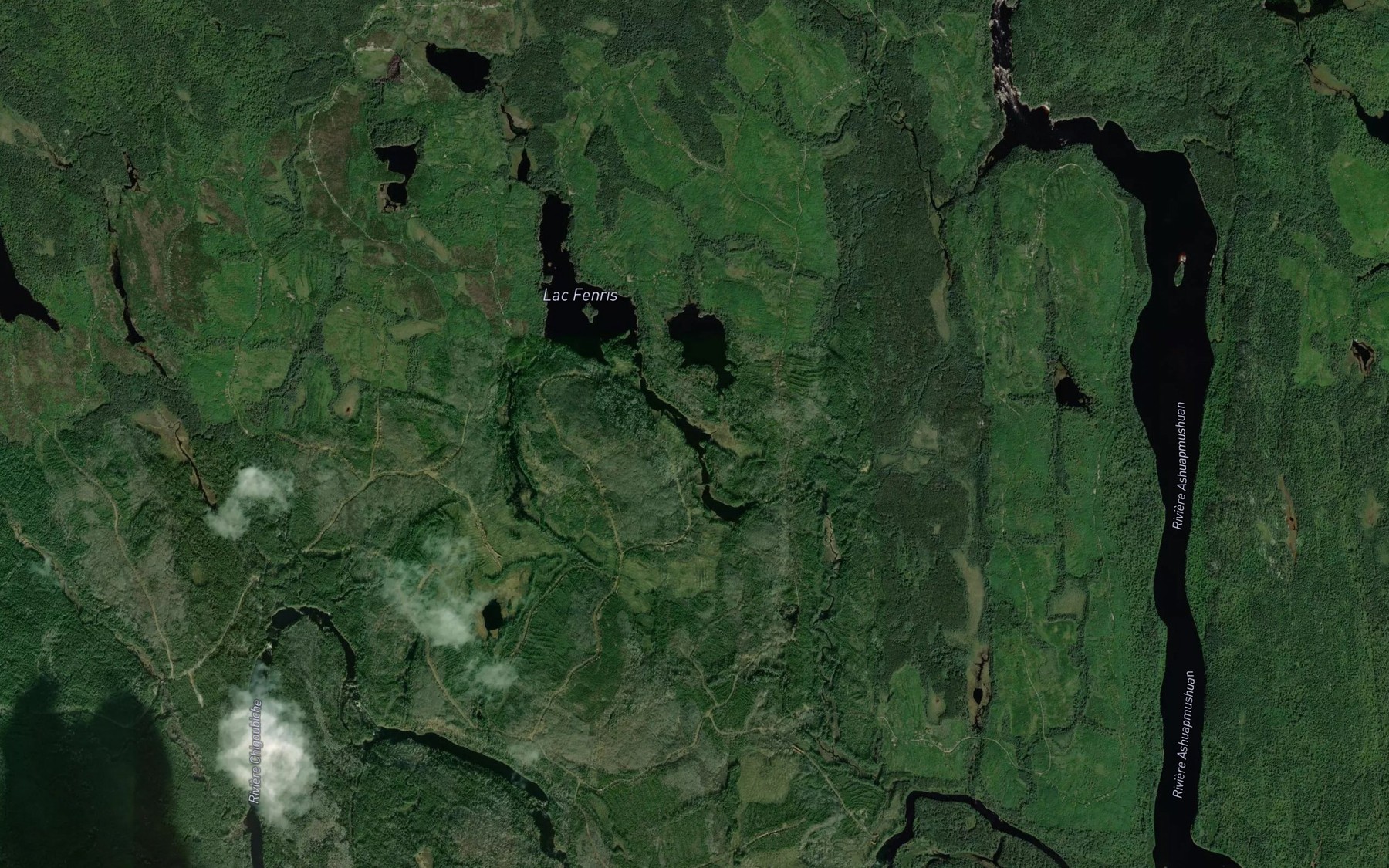 Satellite map of the Lac du Populage
