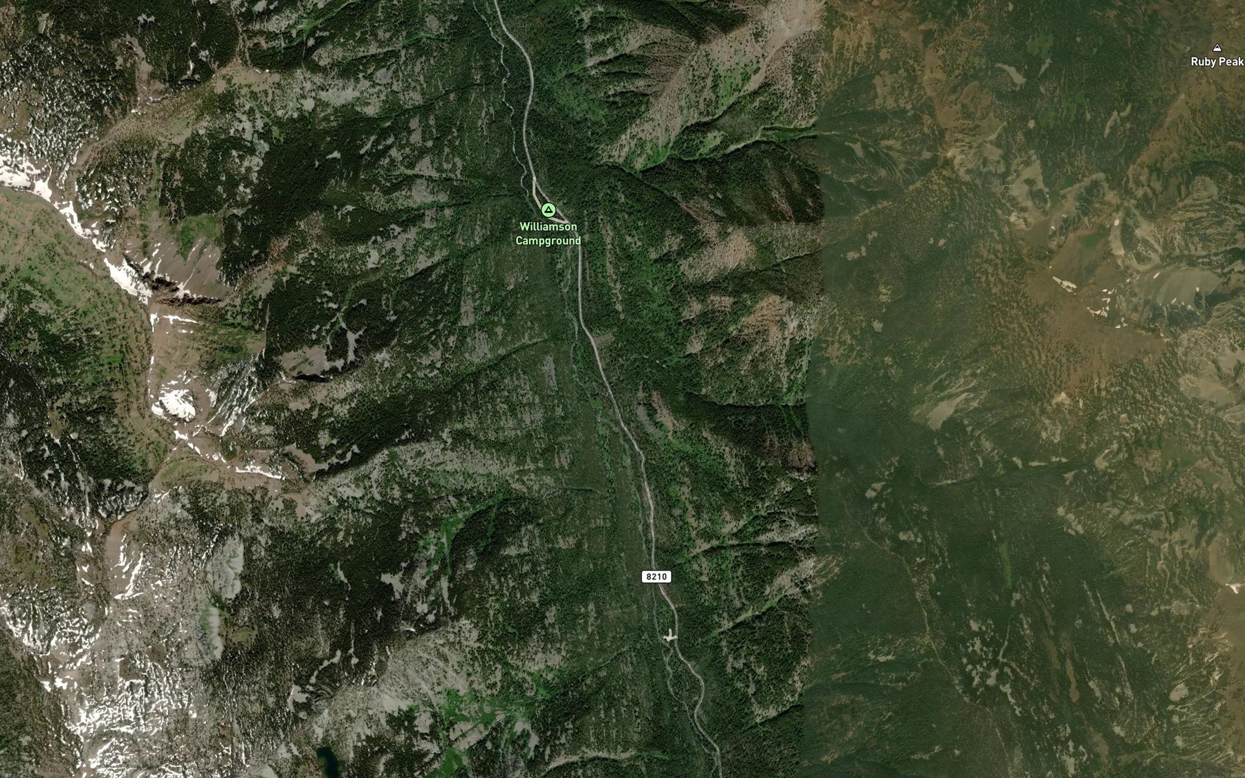 Satellite map of the Miner Spring