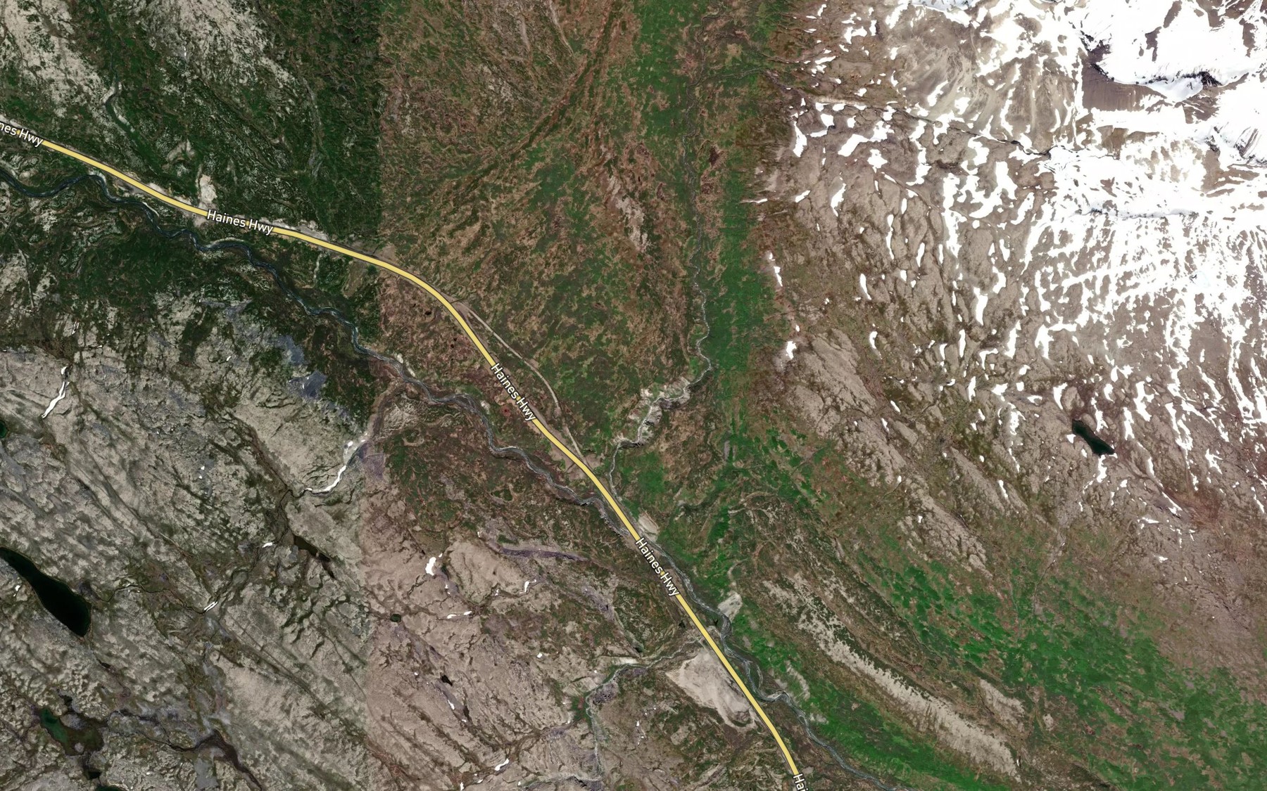 Satellite map of the Dick Creek