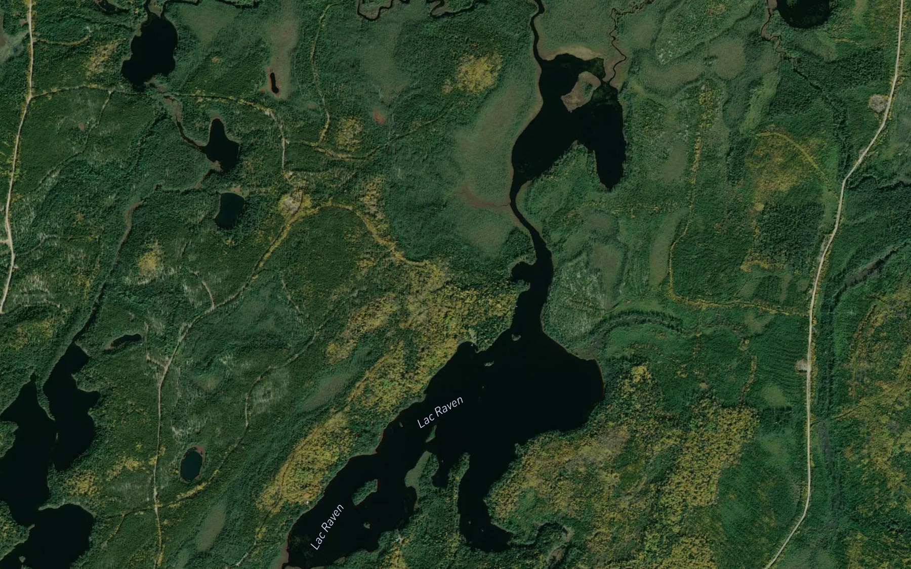 Satellite map of the Lac Raven