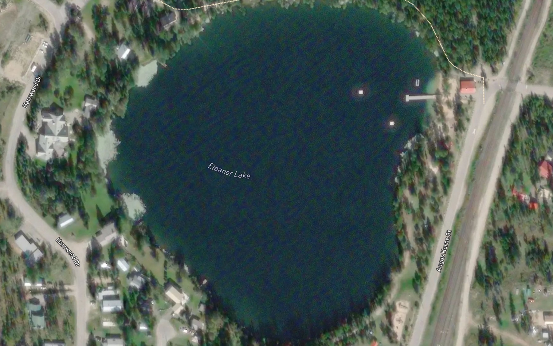 Satellite map of the Eleanor Lake