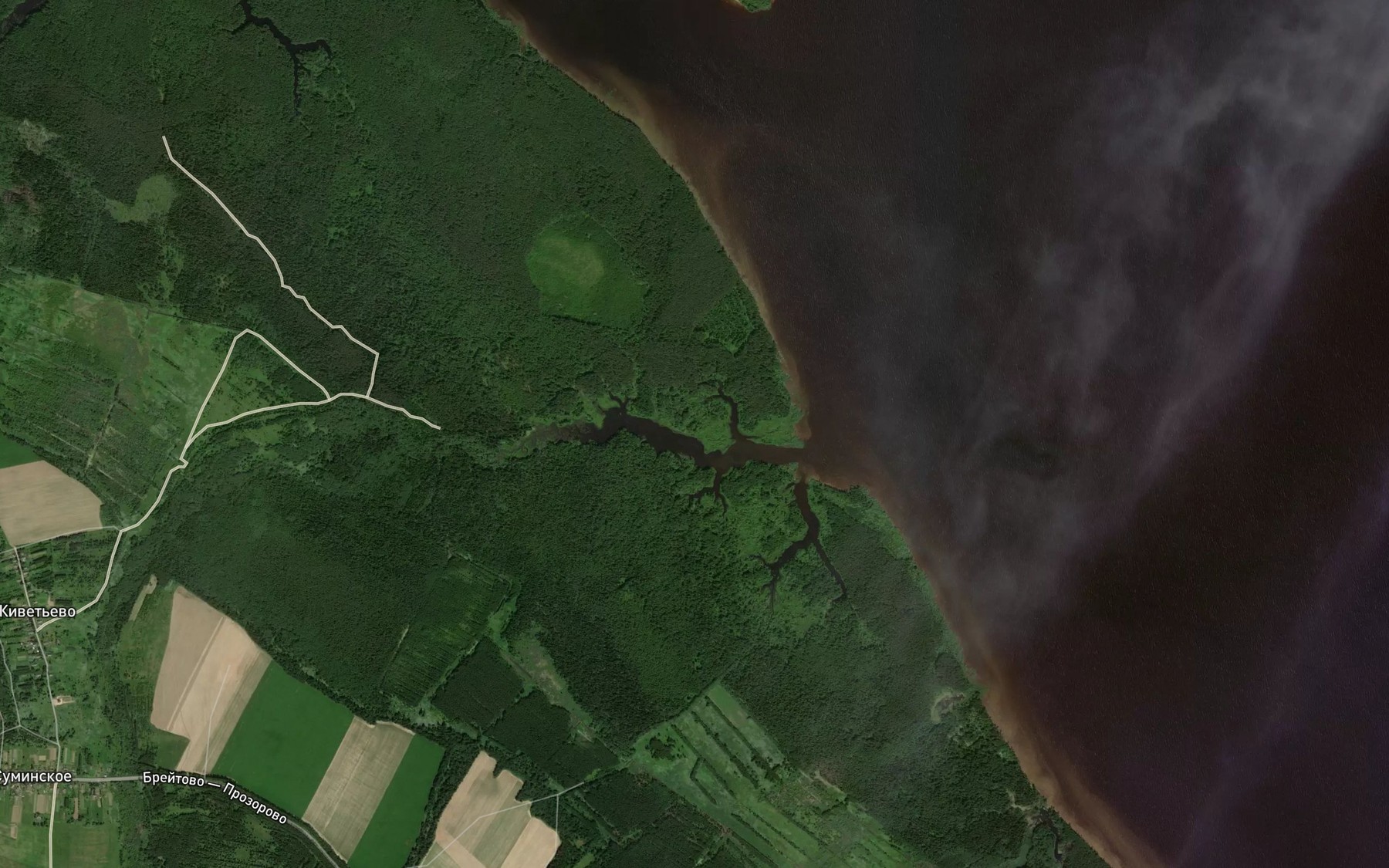 Satellite map of the Udinka