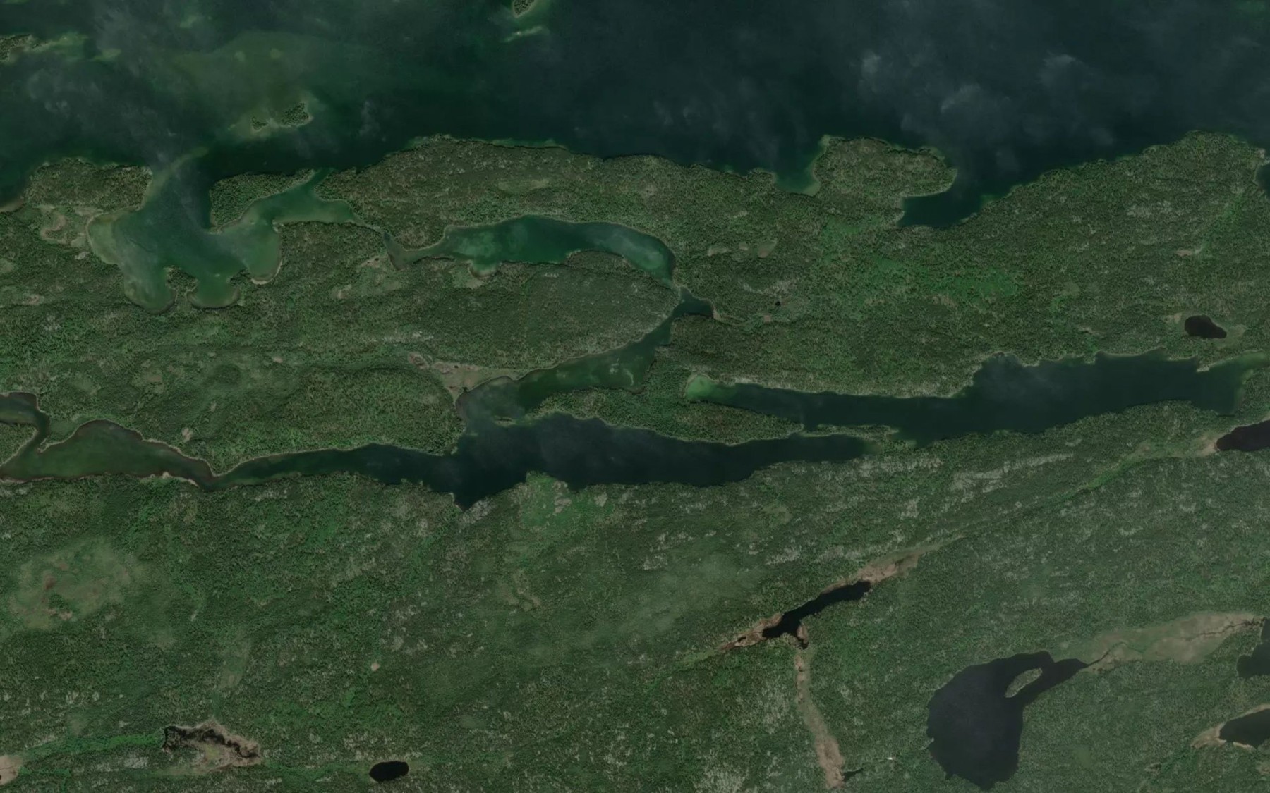Satellite map of the Manahan Lake