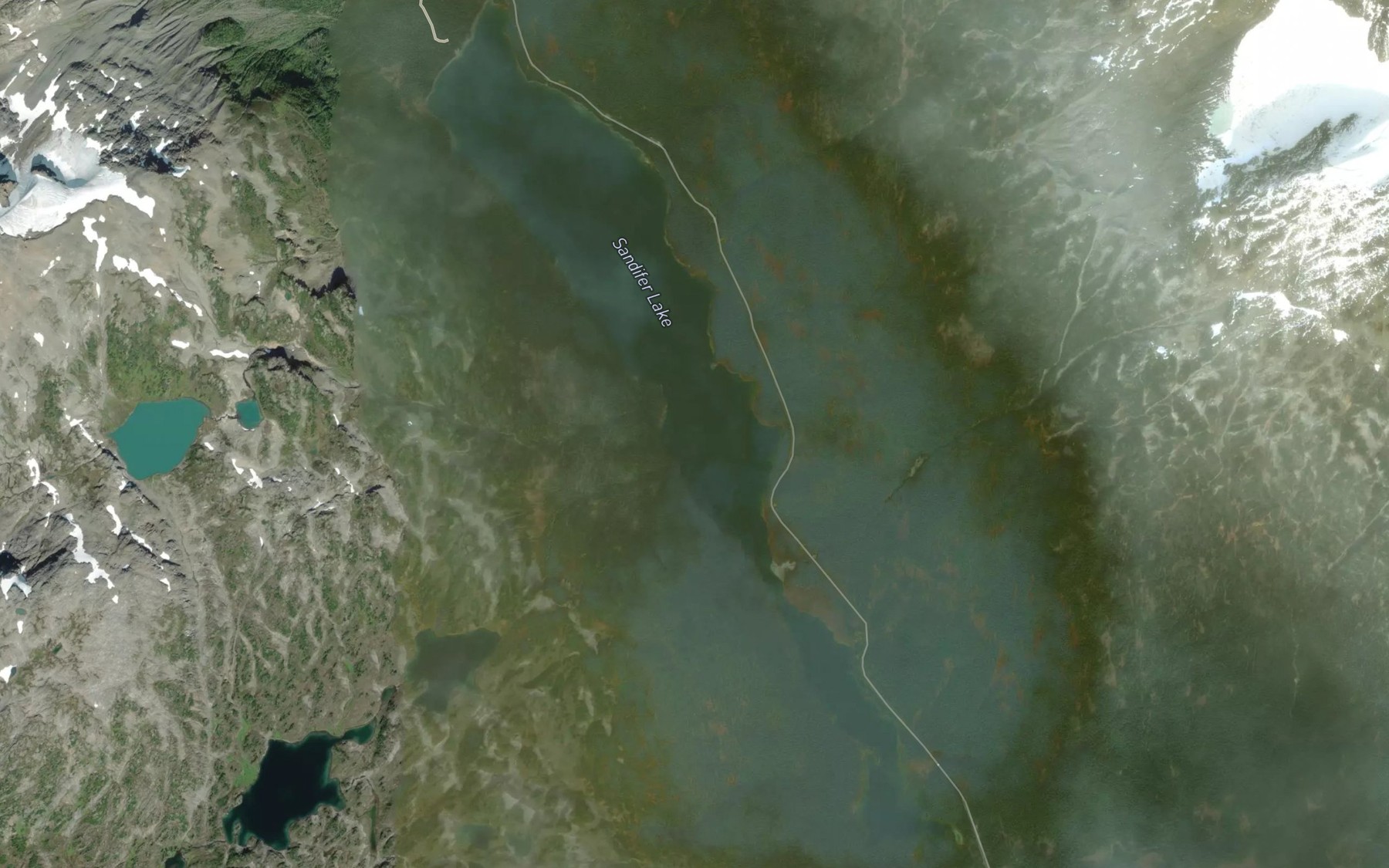 Satellite map of the Sandifer Lake