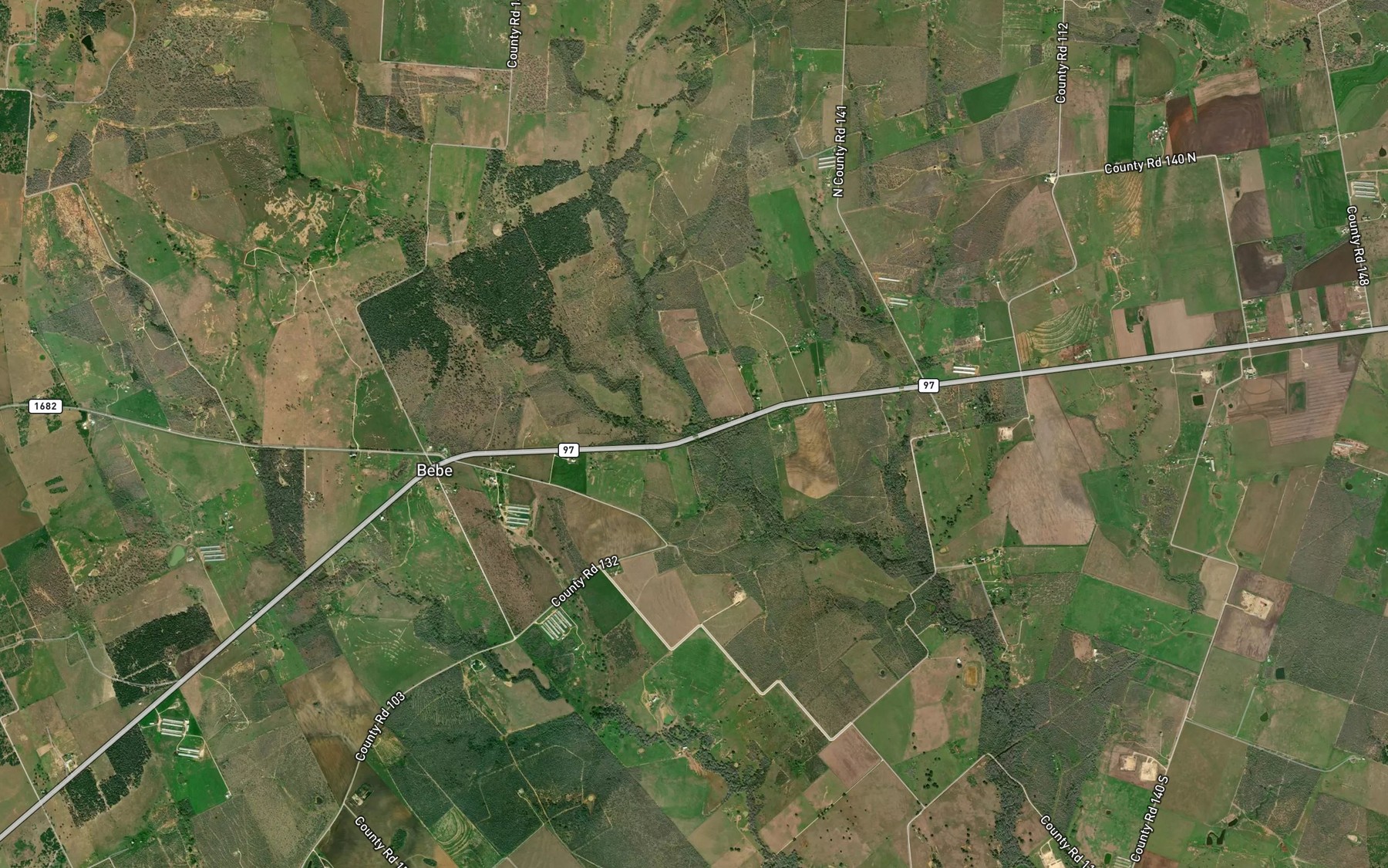 Satellite map of the Liberty Creek