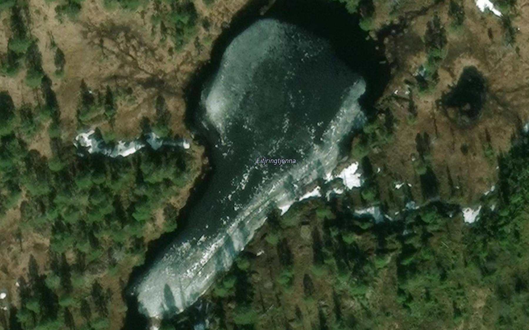 Satellite map of the Litjringtjenna