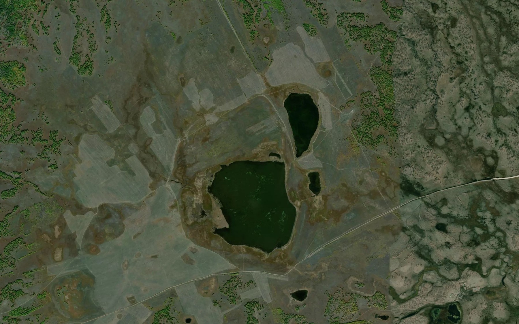 Satellite map of the Ozero Khaleru