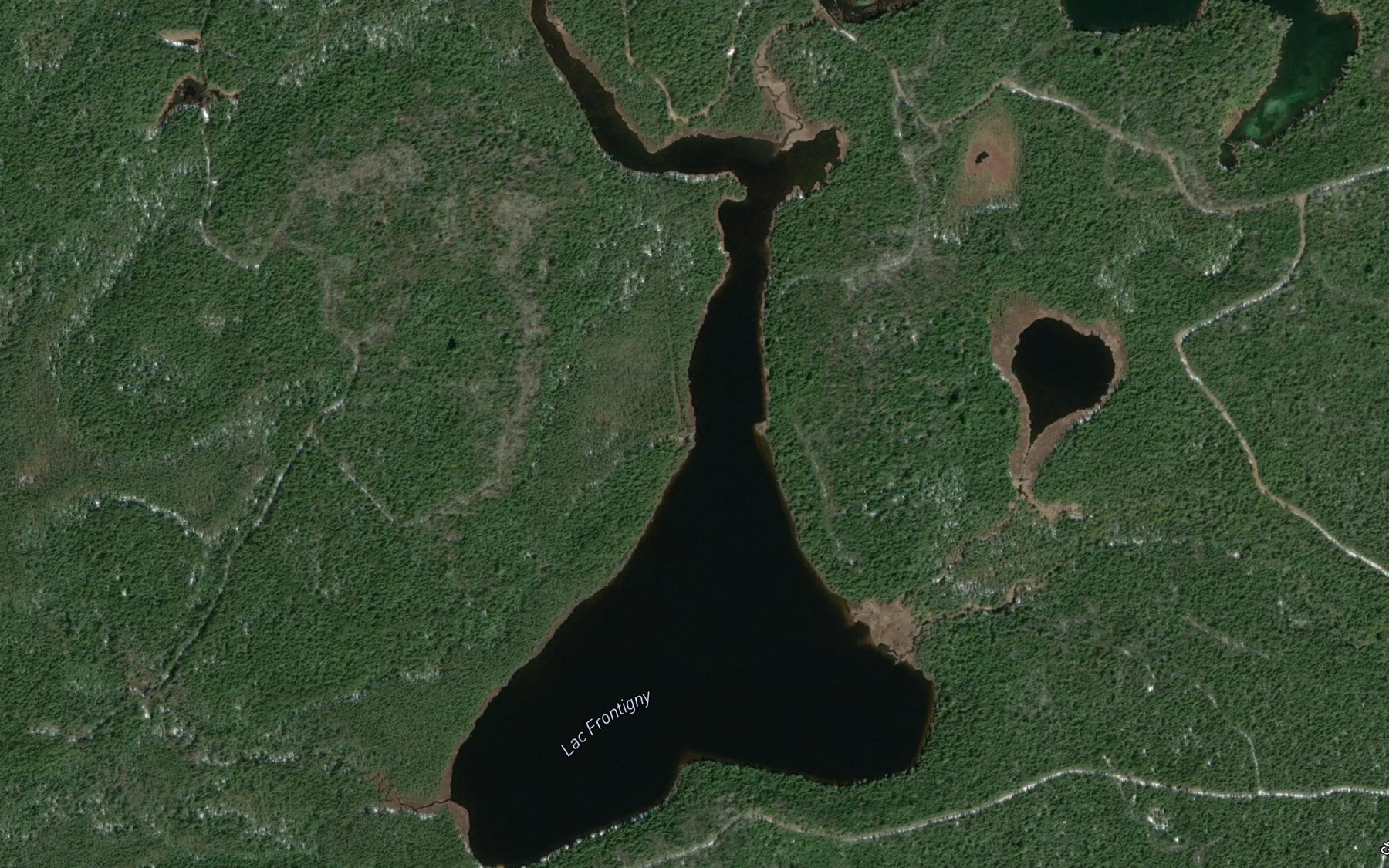 Satellite map of the Lac Frontigny