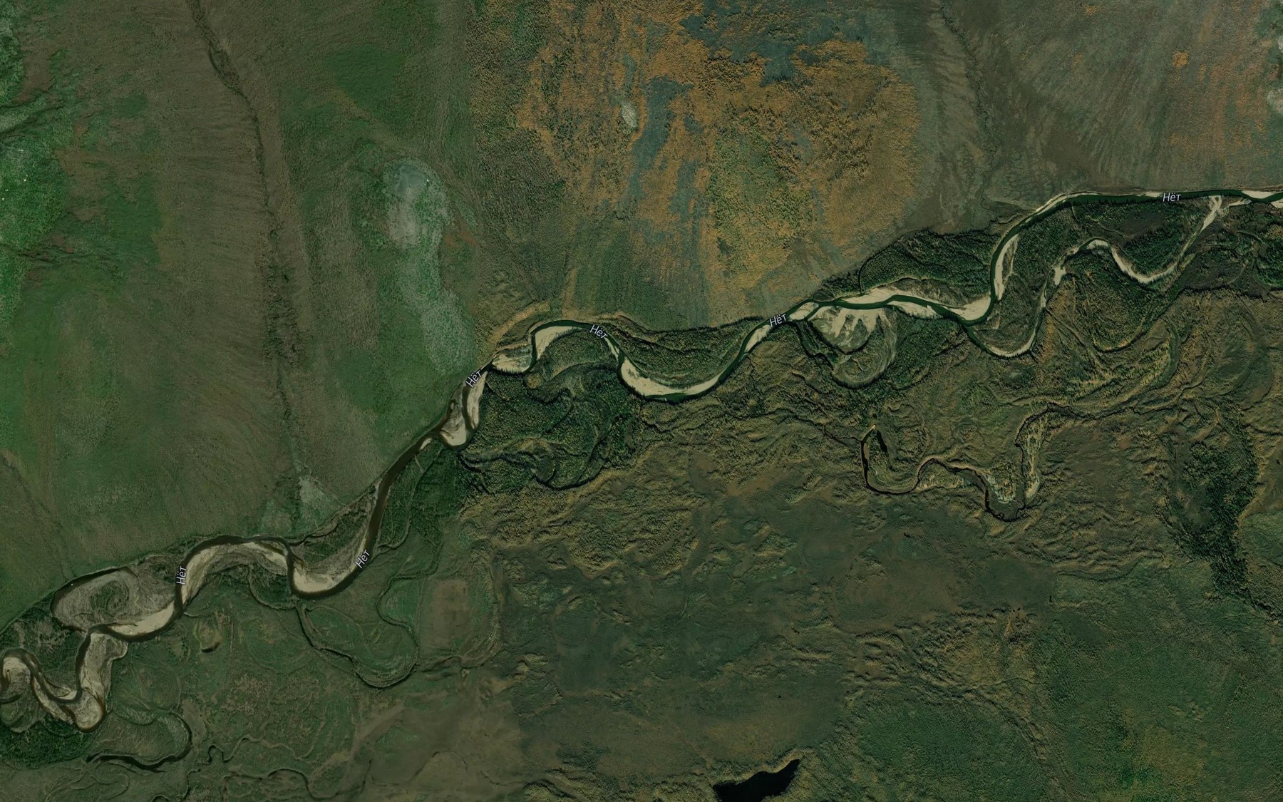 Satellite map of the Malaya Atan'dzha