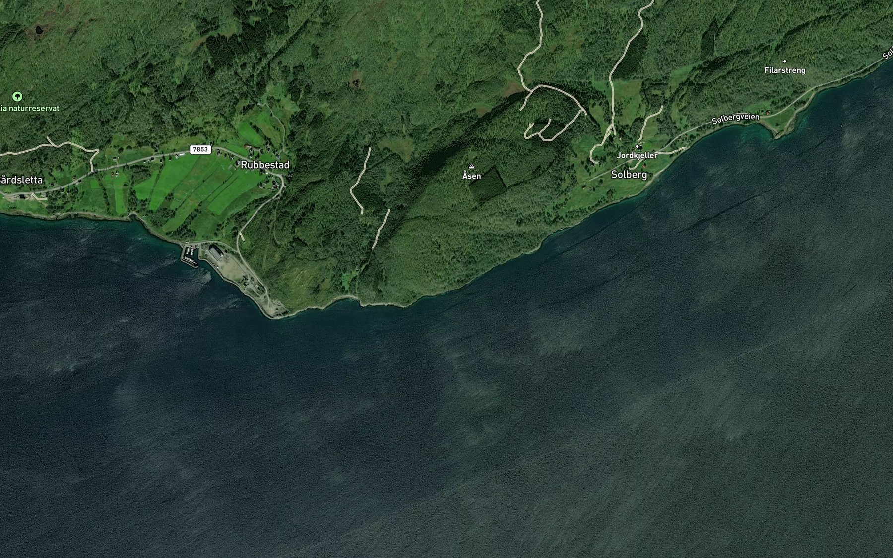 Satellite map of the Solbergnakken