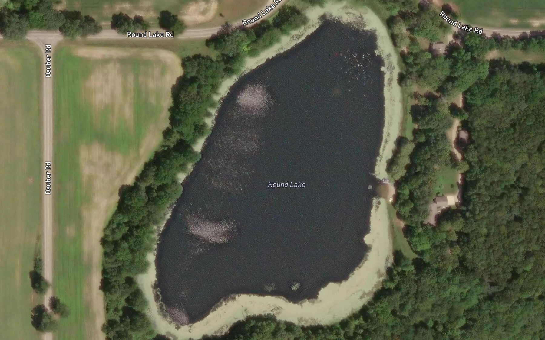 Satellite map of the Round Lake