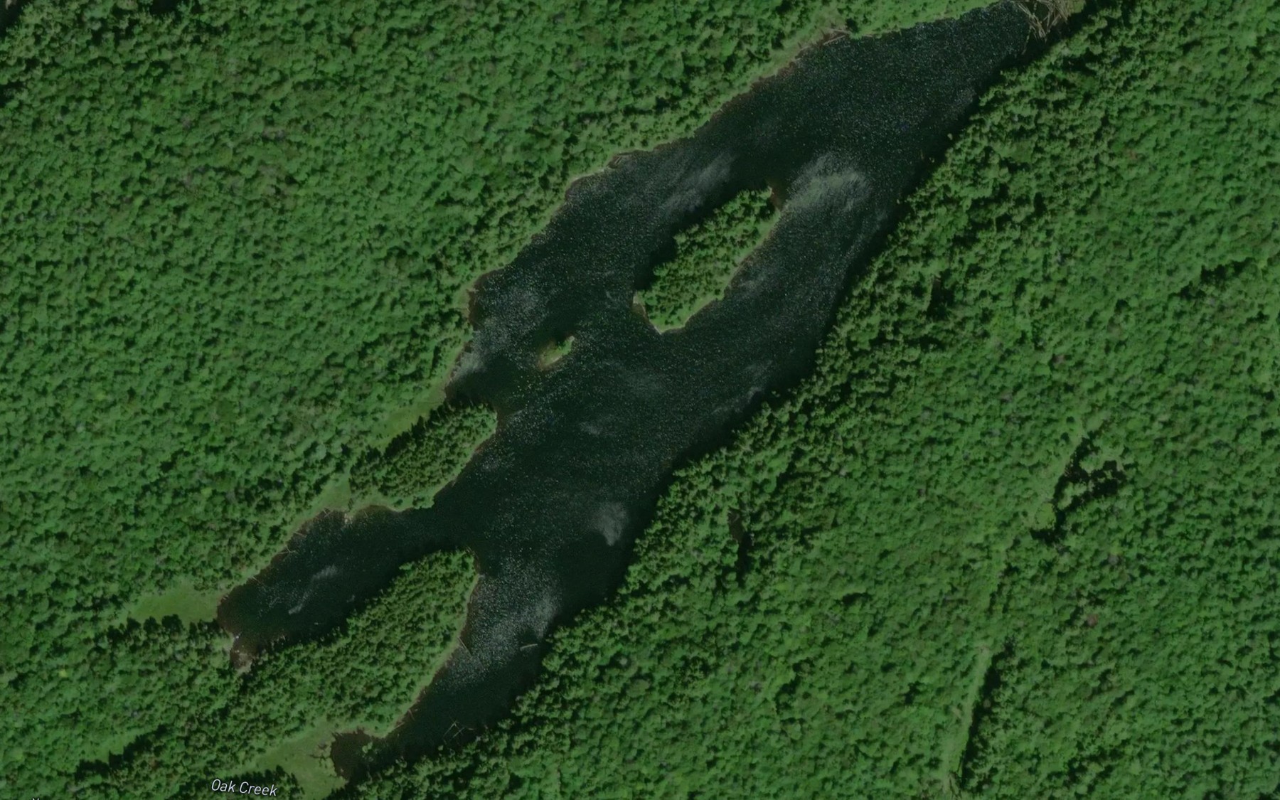 Satellite map of the North Oak Lake