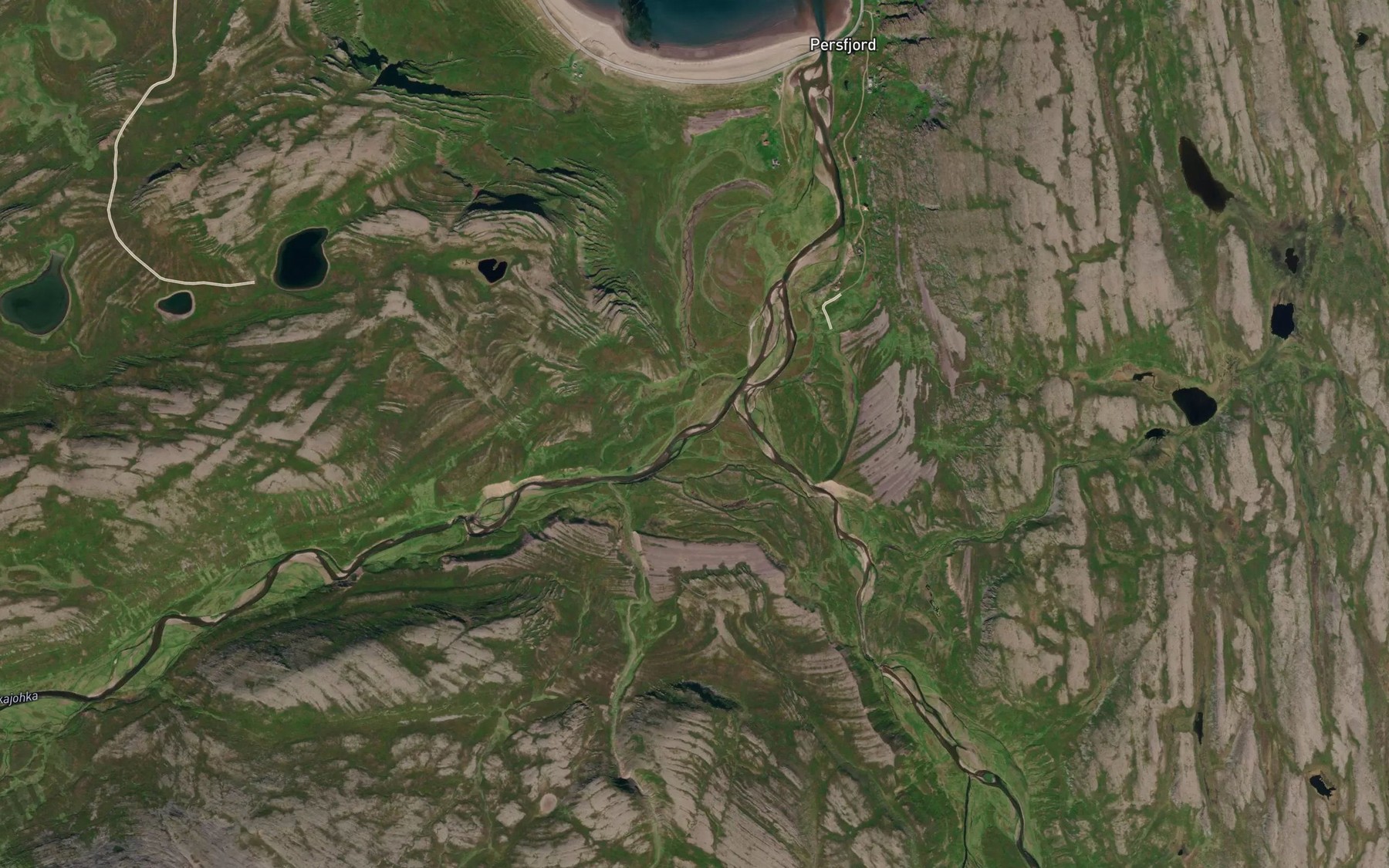 Satellite map of the Tverrelva
