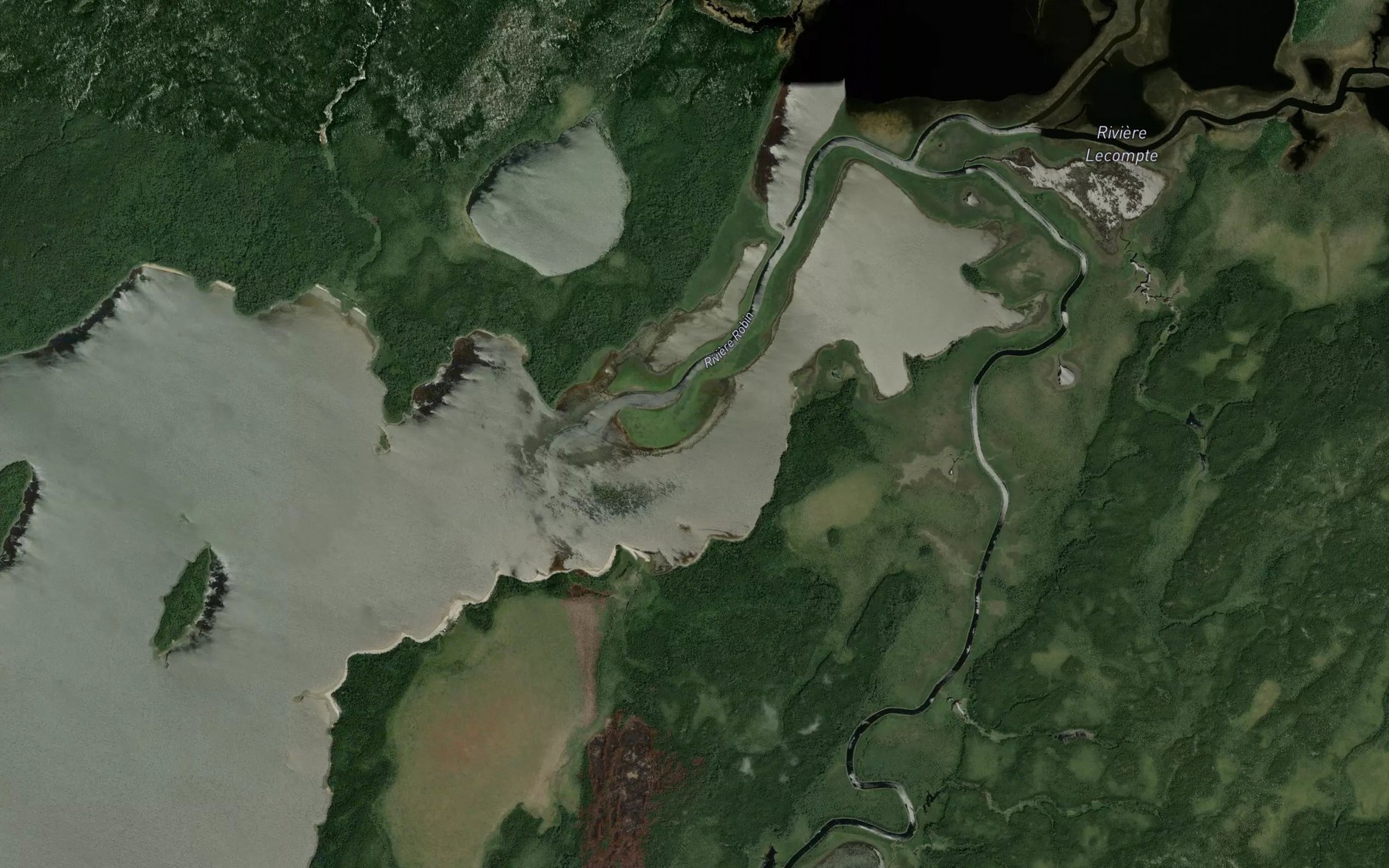 Satellite map of the Riviere Robin