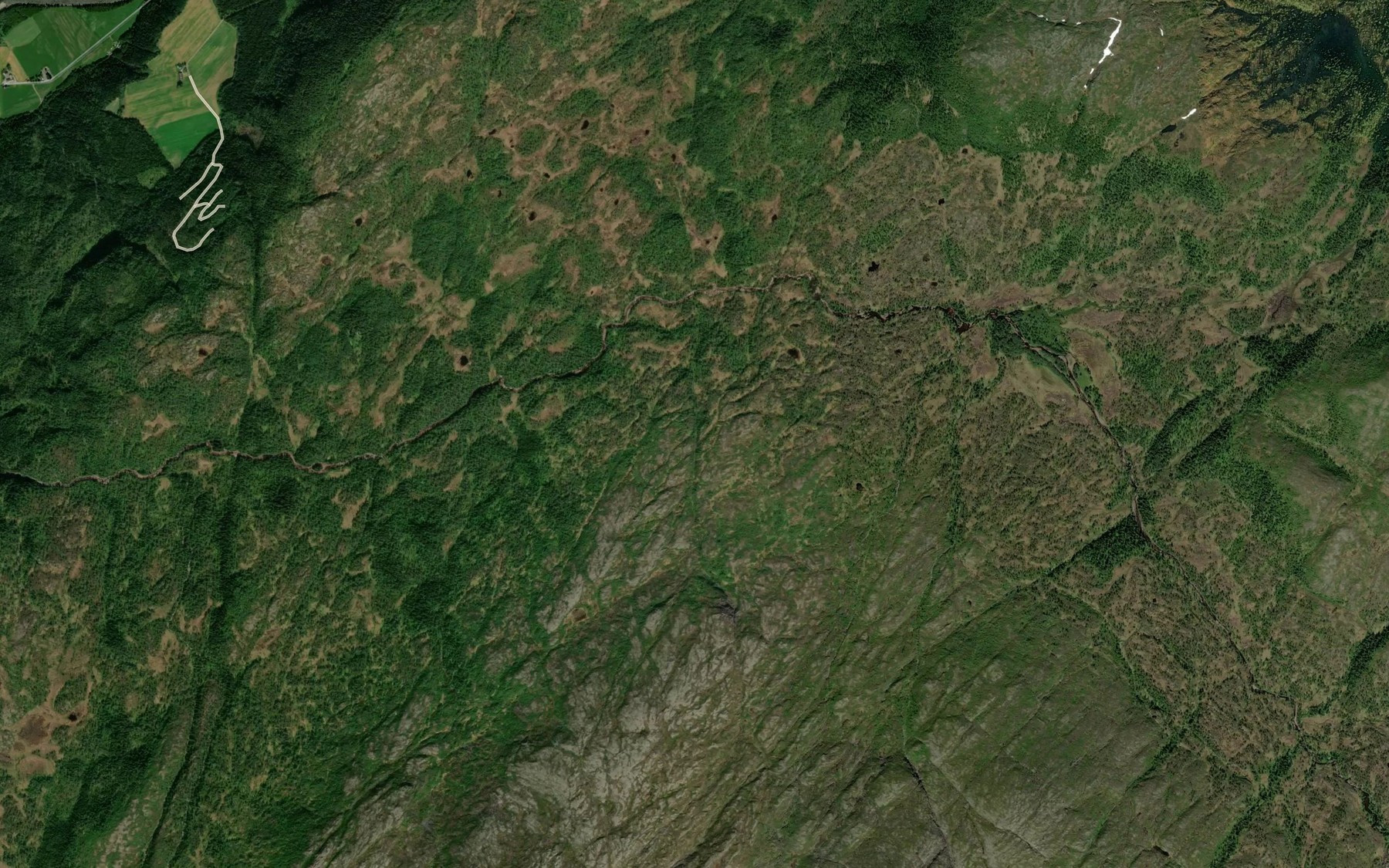 Satellite map of the Svartbergbekken