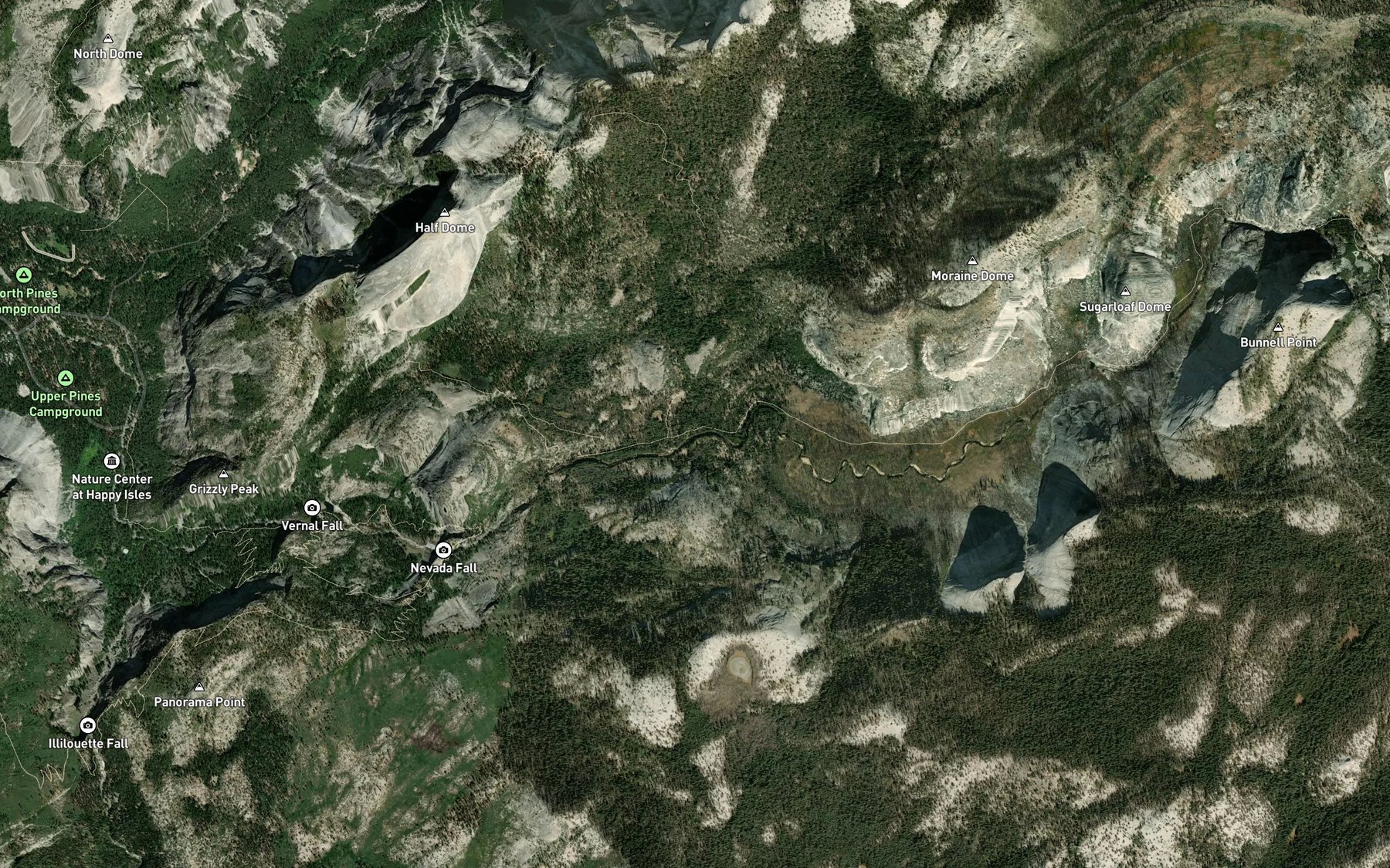 Satellite map of the Sunrise Creek