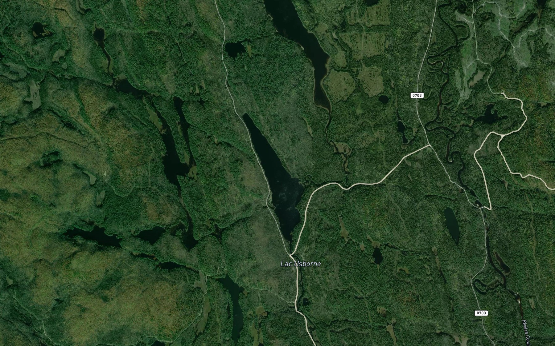 Satellite map of the Lac Coulton