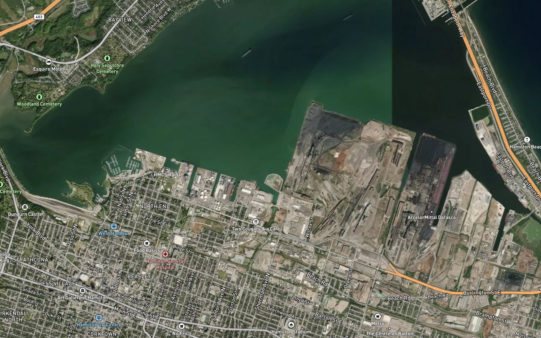 Satellite map of the Randle Reef