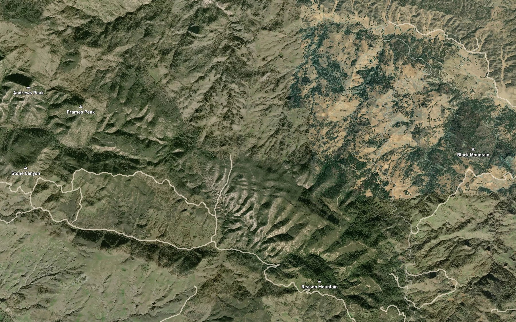 Satellite map of the Iron Spring