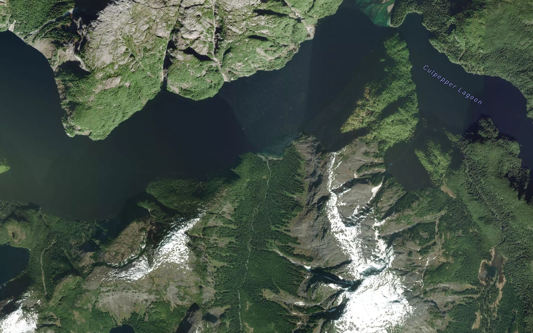 Satellite map of the Near Creek