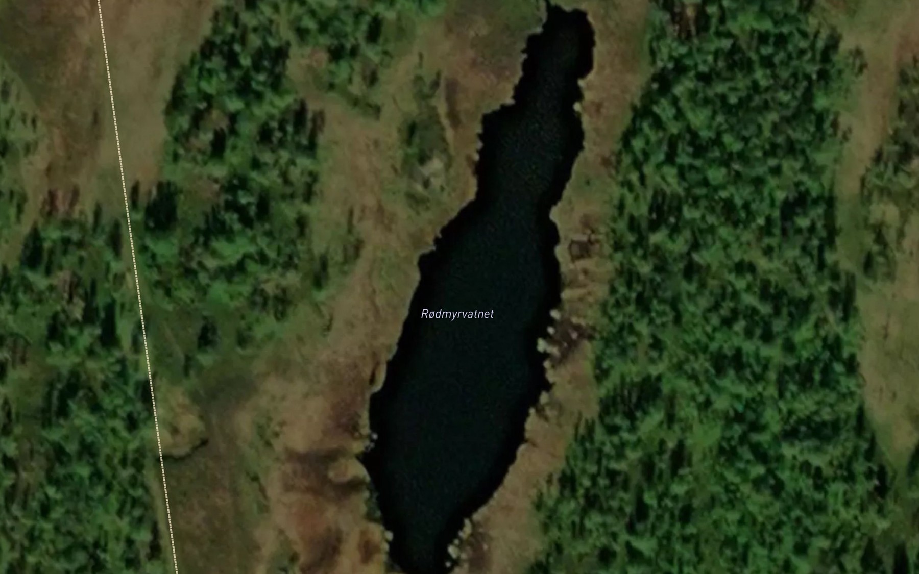 Satellite map of the Rodmyrvatnet