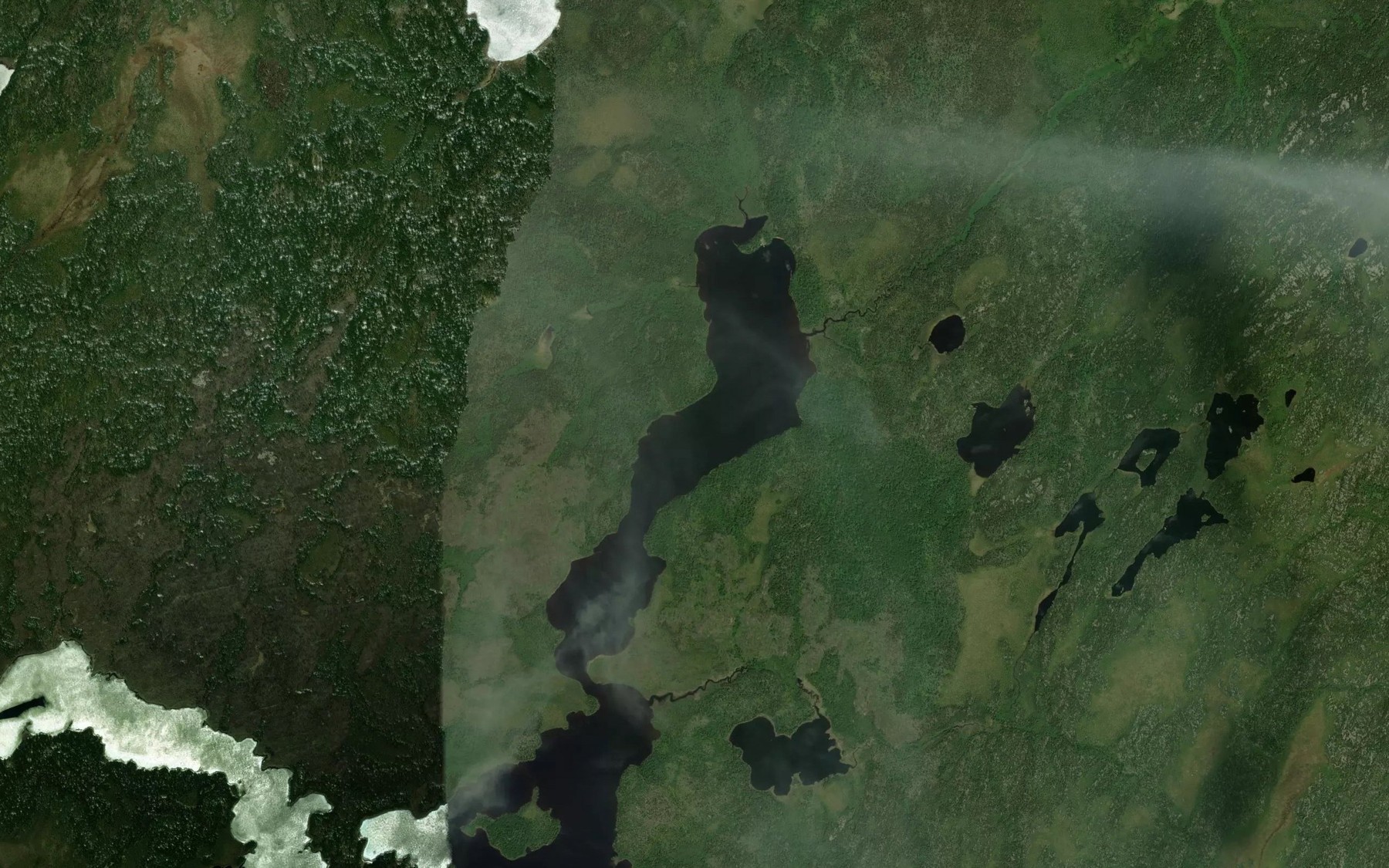 Satellite map of the Funger Lake