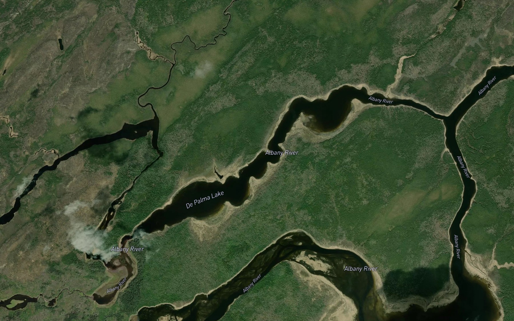 Satellite map of the De Palma Lake