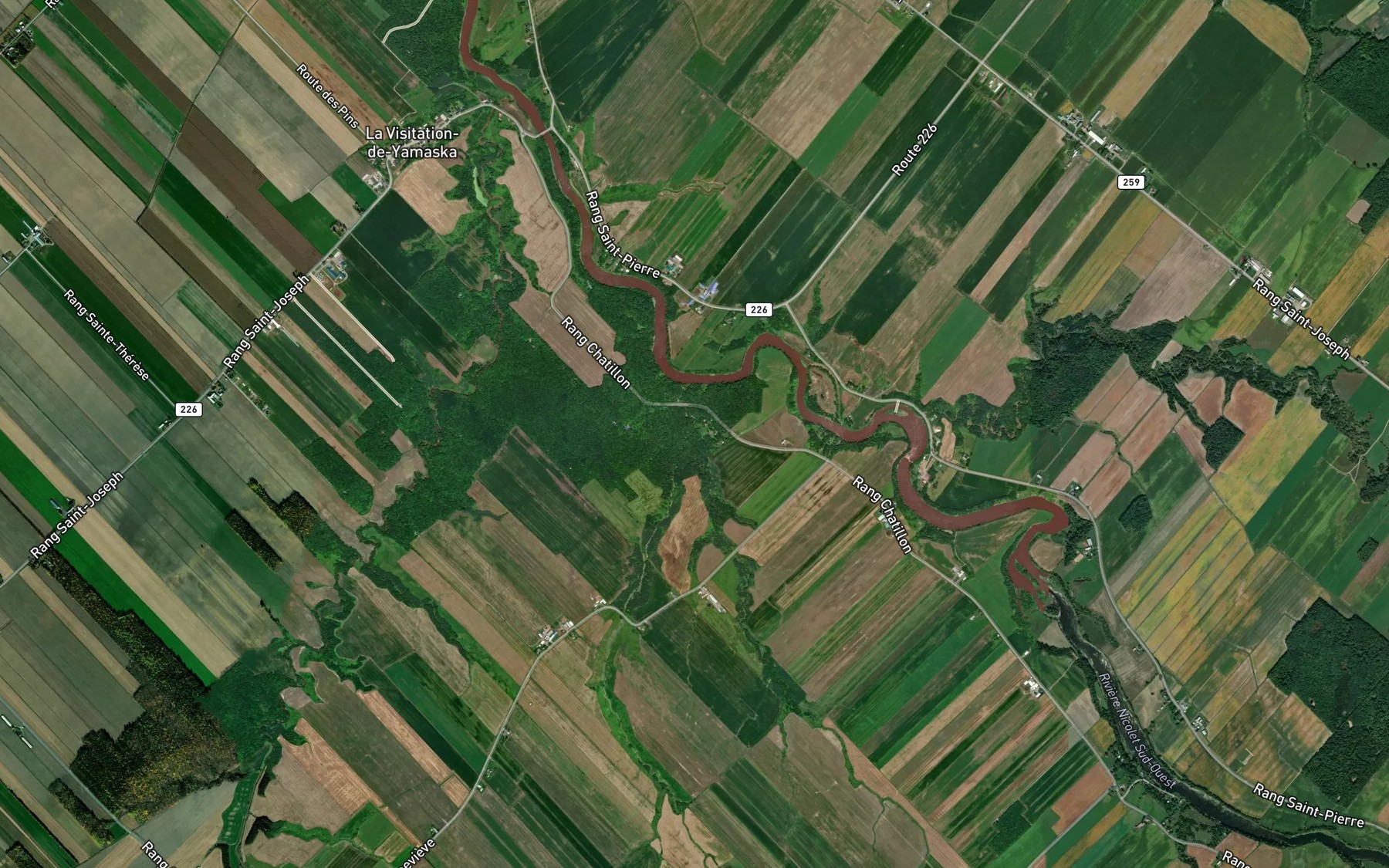 Satellite map of the Riviere Severe-Rene