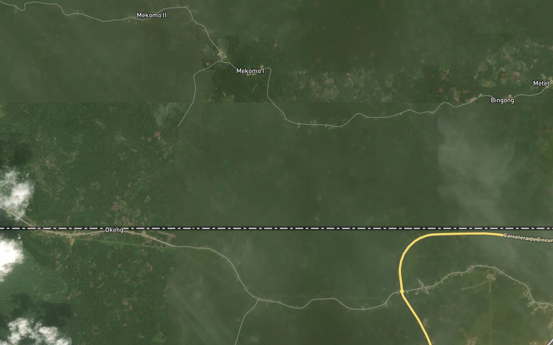 Satellite map of the Bekoko