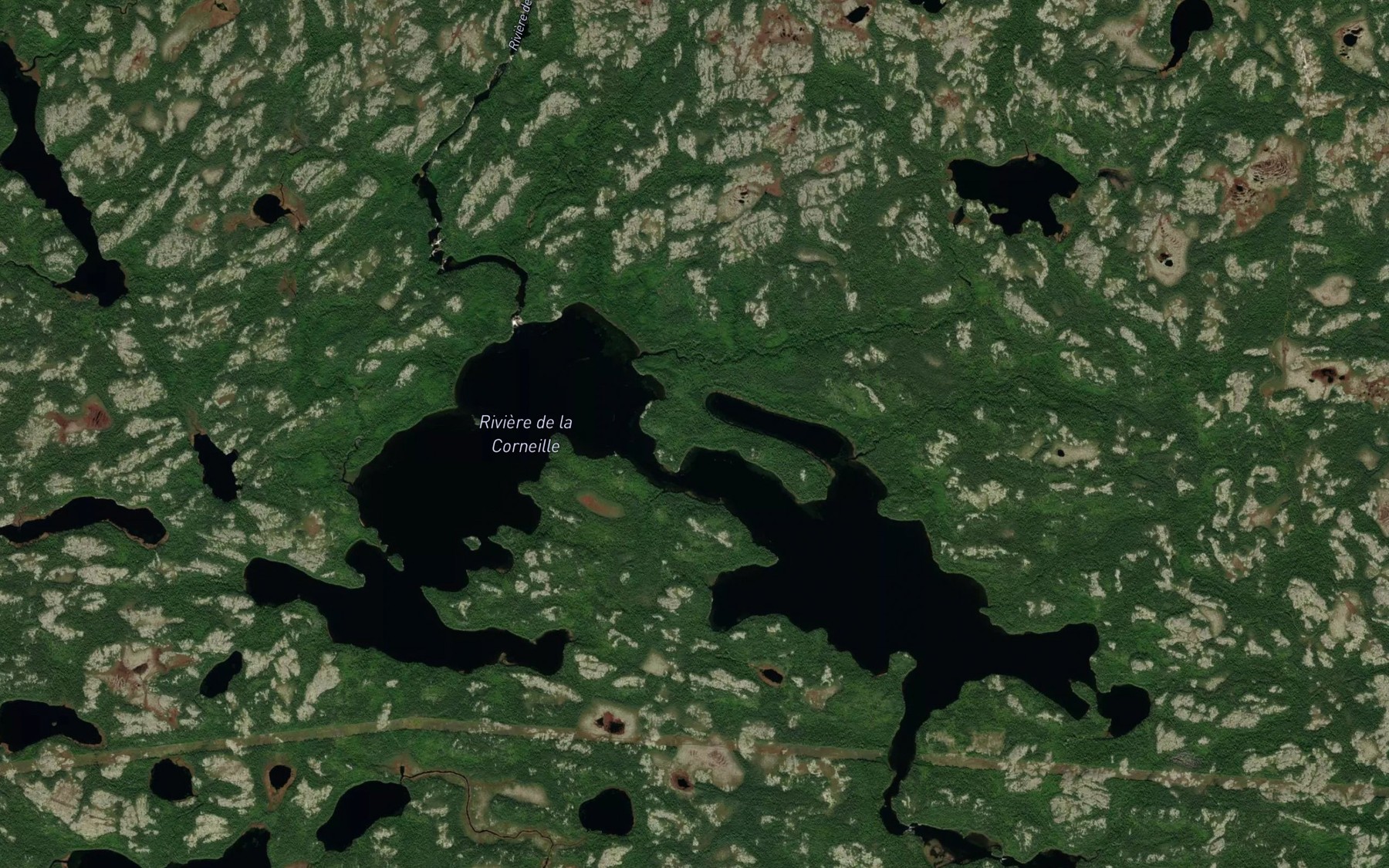 Satellite map of the Lac Tanguay