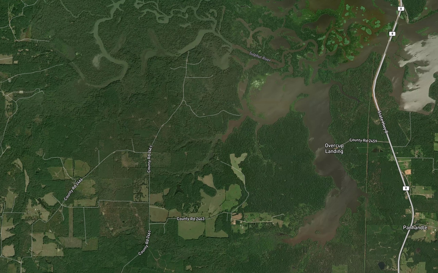 Satellite map of the Black Creek