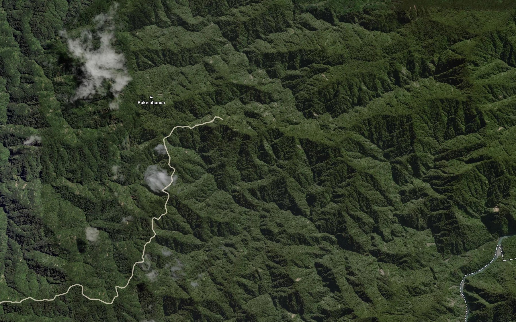 Satellite map of the Mangamate Stream