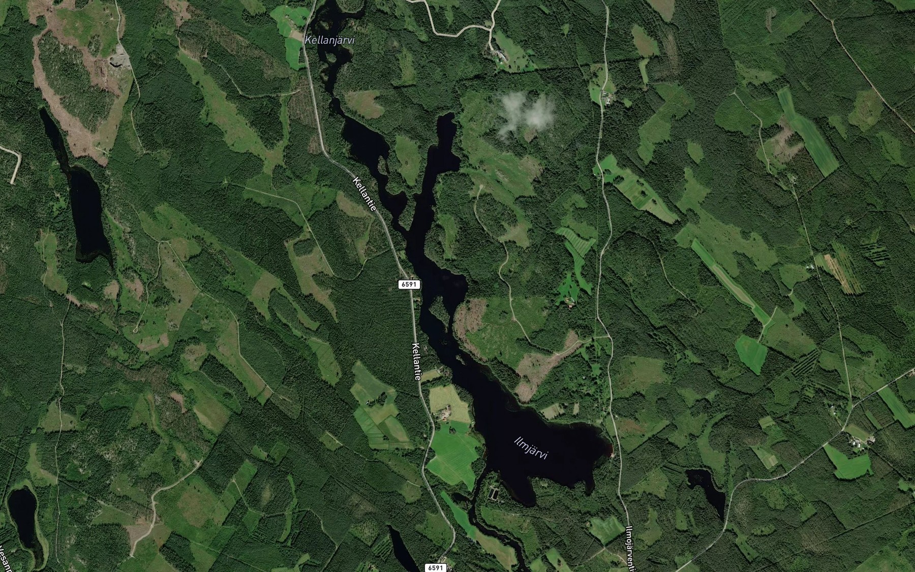 Satellite map of the Pieni Ilmolahti