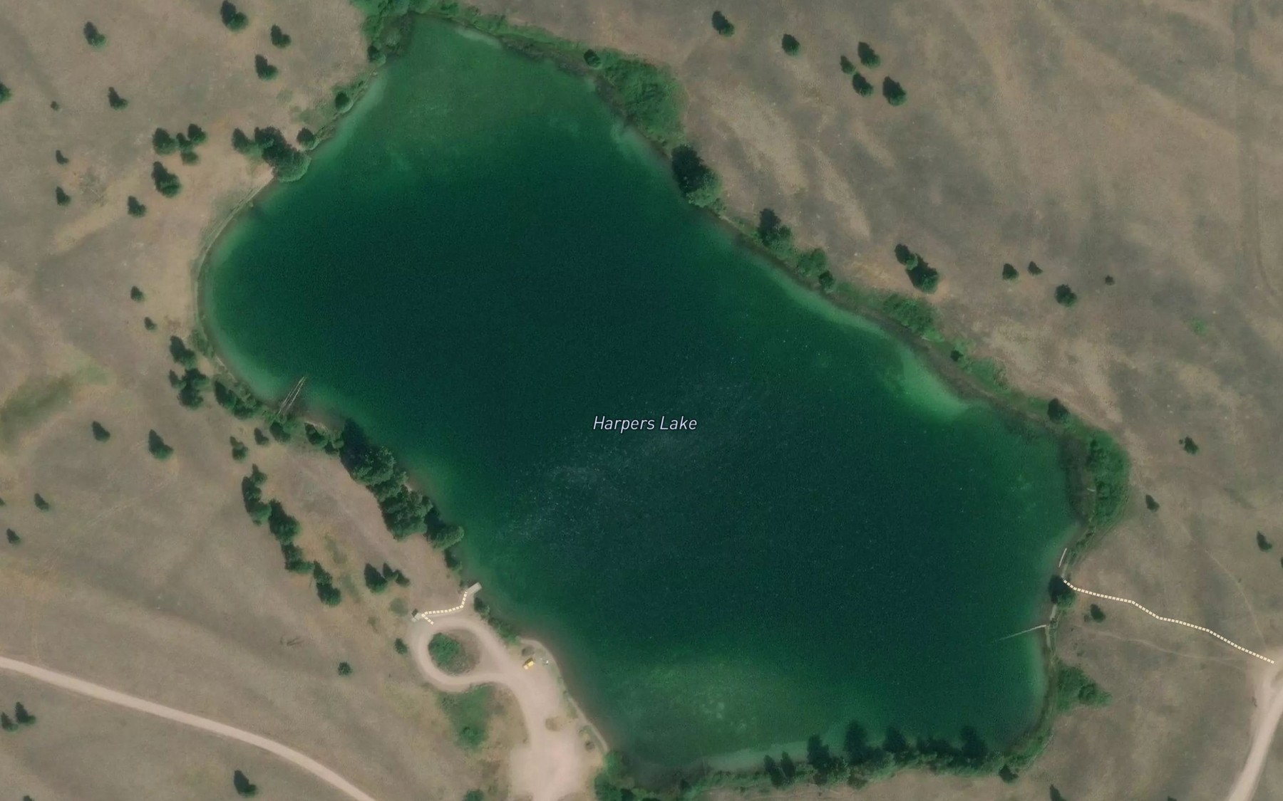 Satellite map of the Harpers Lake