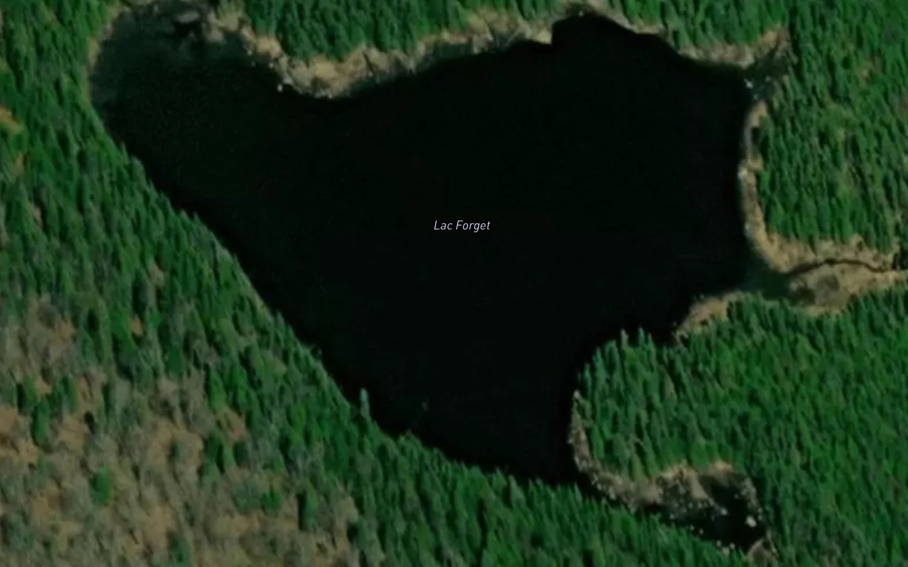 Satellite map of the Lac Forget