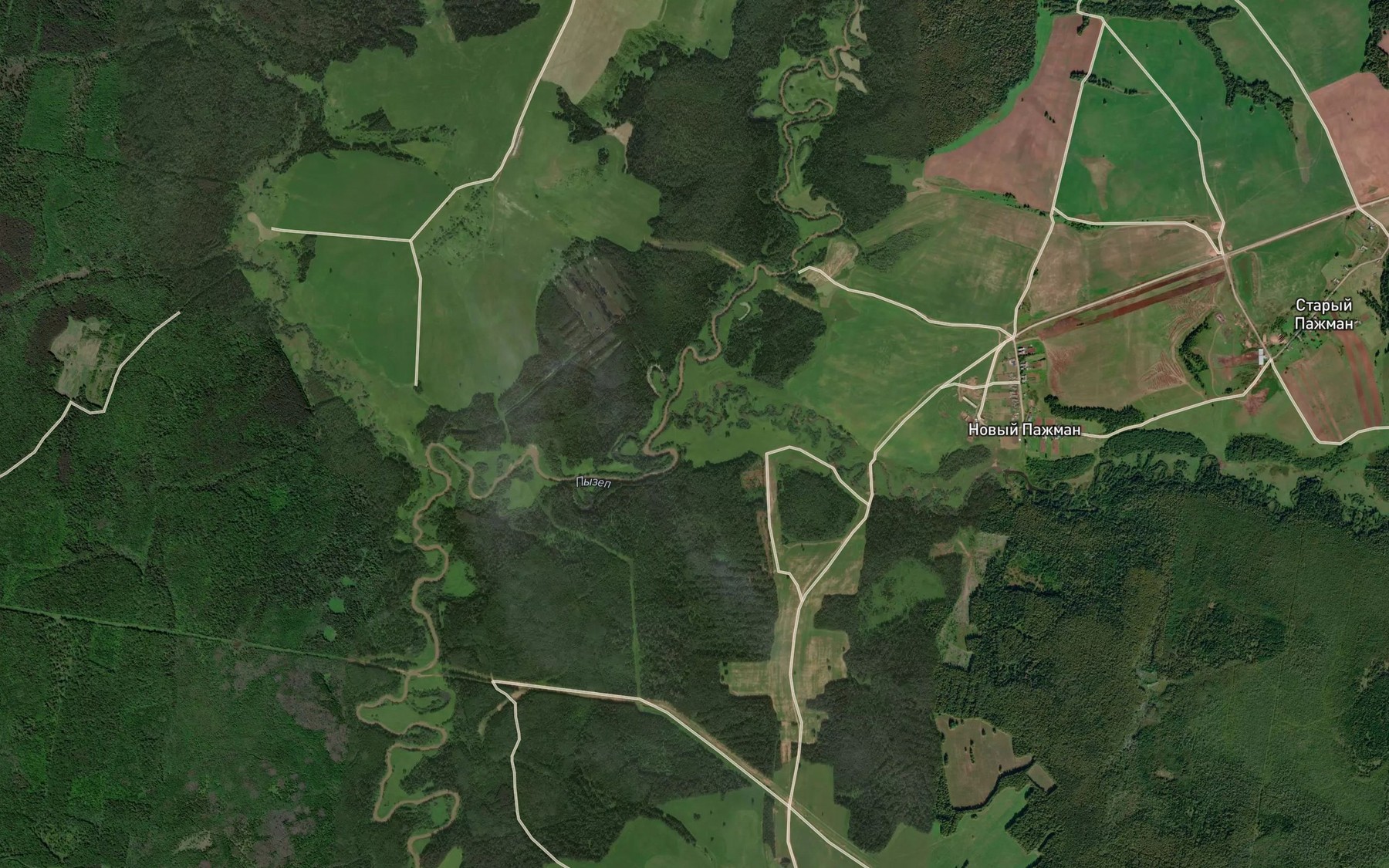 Satellite map of the Pazhman