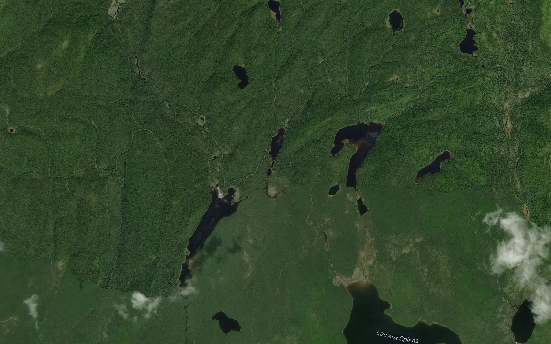 Satellite map of the Lac Bedard