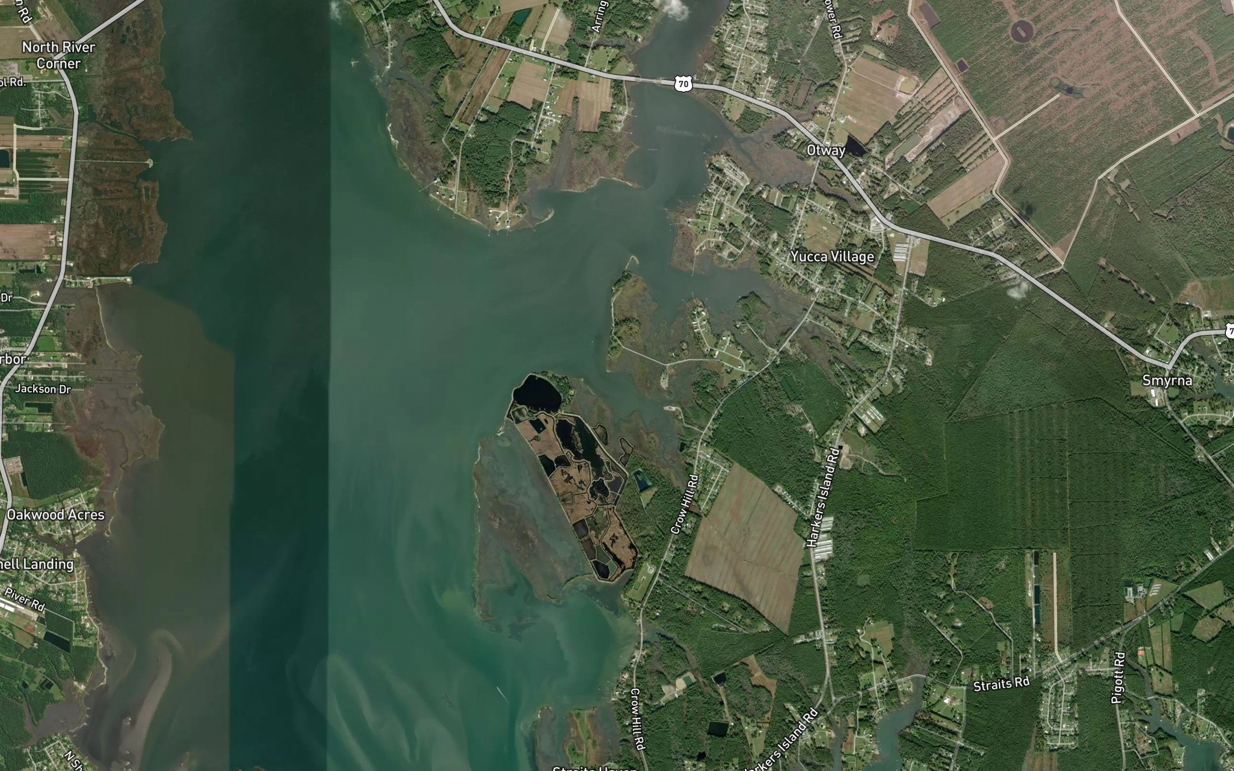 Satellite map of the South Leopard Creek