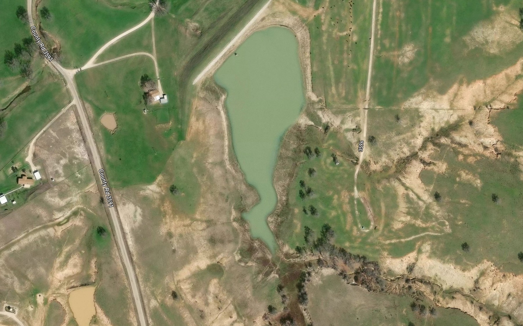 Satellite map of the Soil Conservation Service Site 8a Reservoir