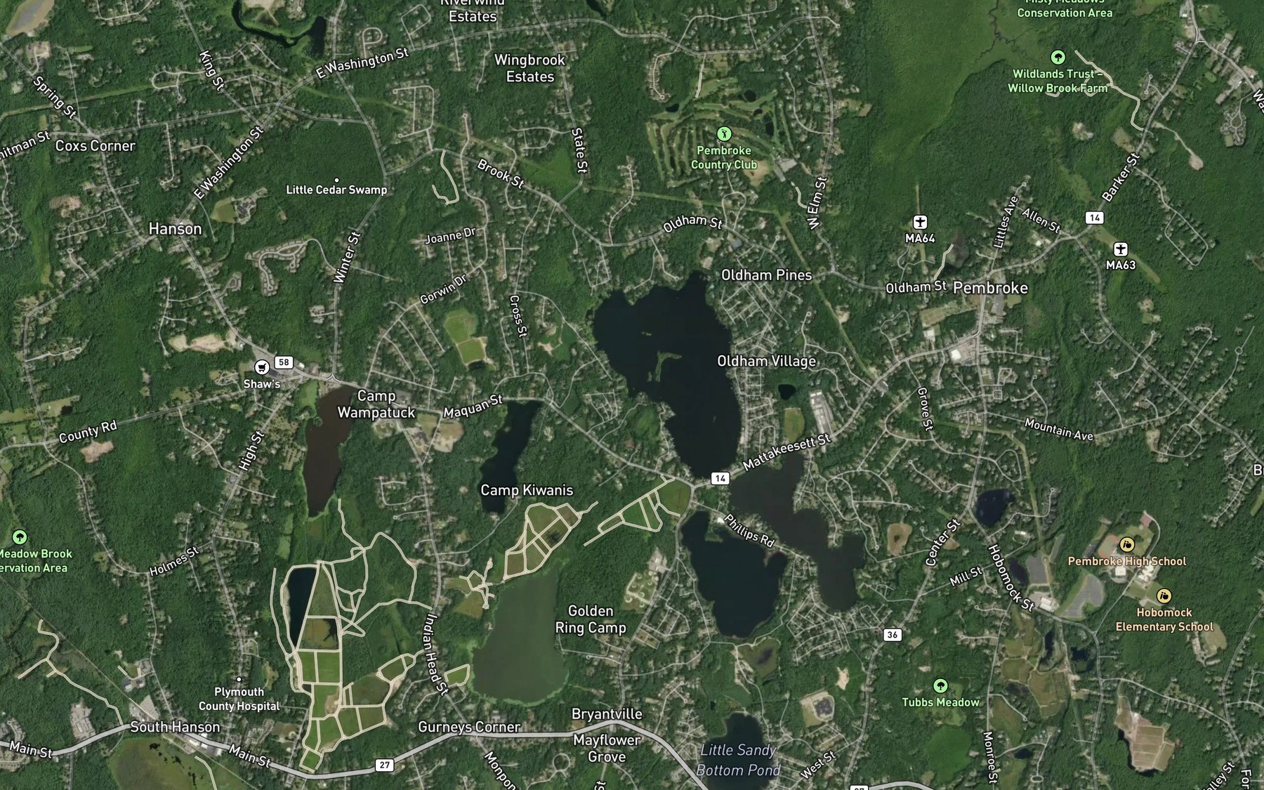 Satellite map of the Spot 2