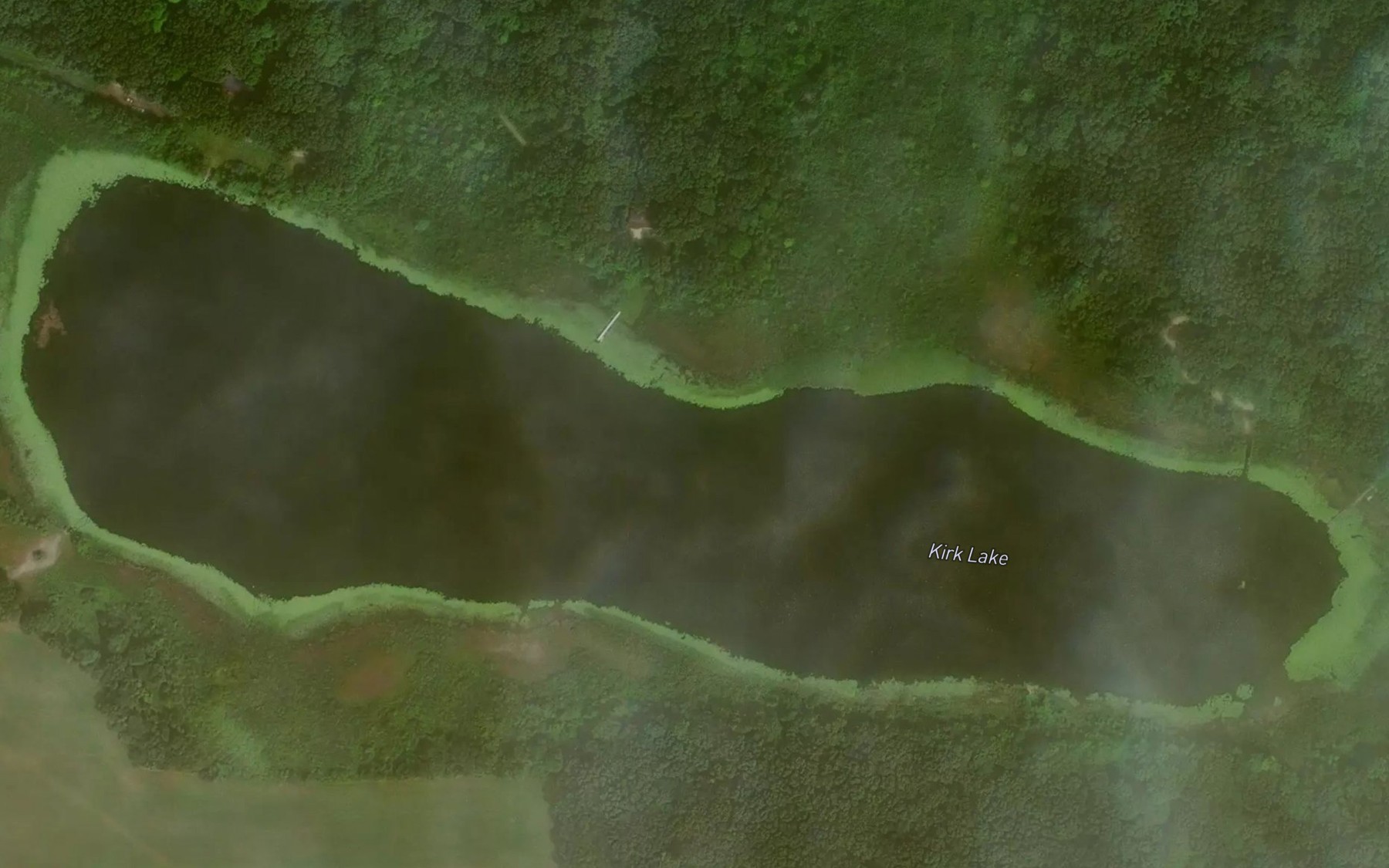 Satellite map of the Kirk Lake