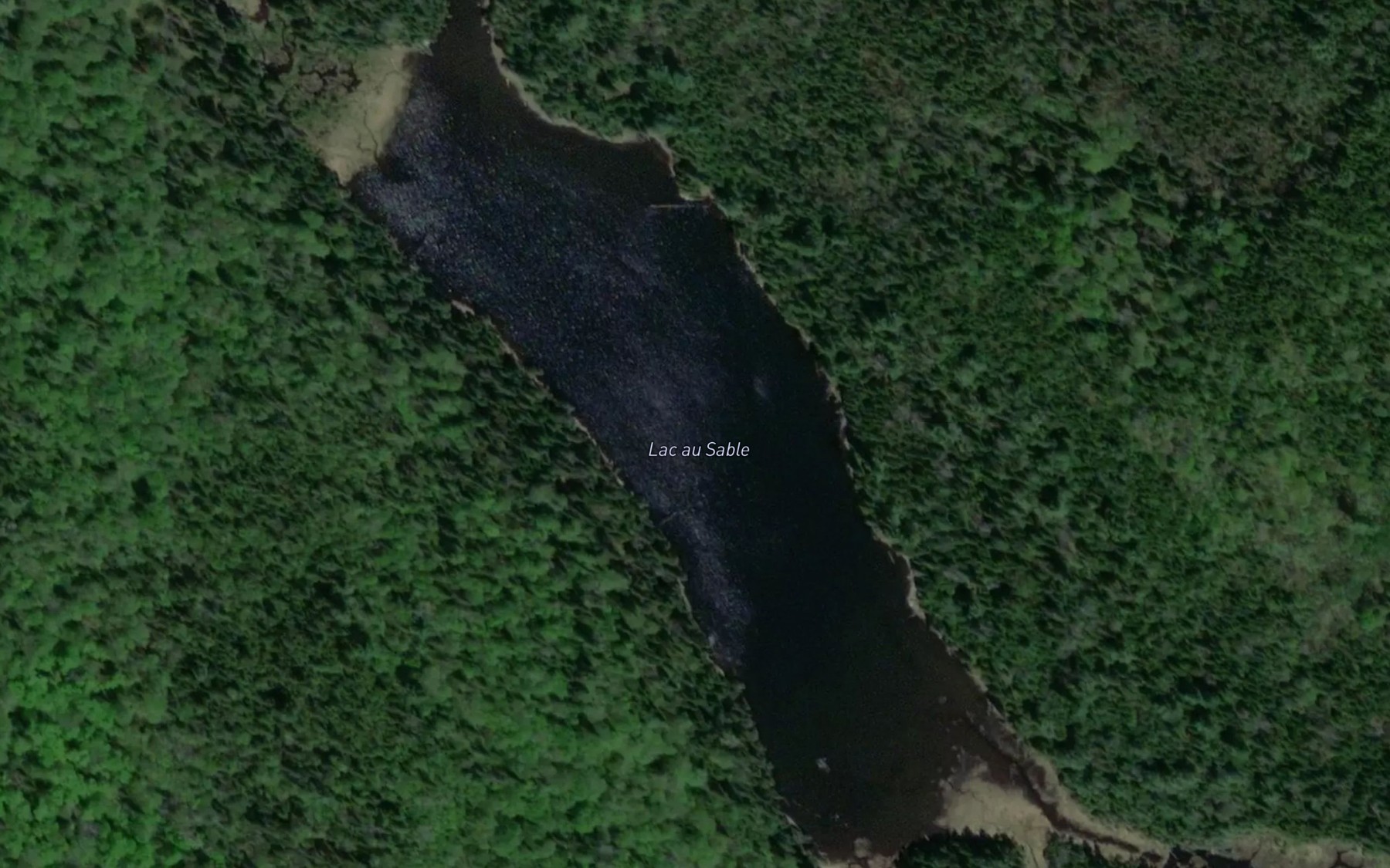Satellite map of the Lac au Sable