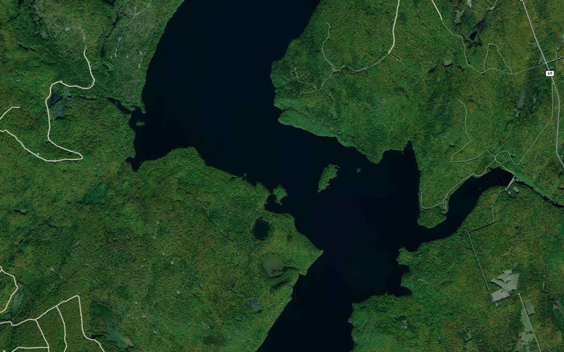 Satellite map of the The Narrows