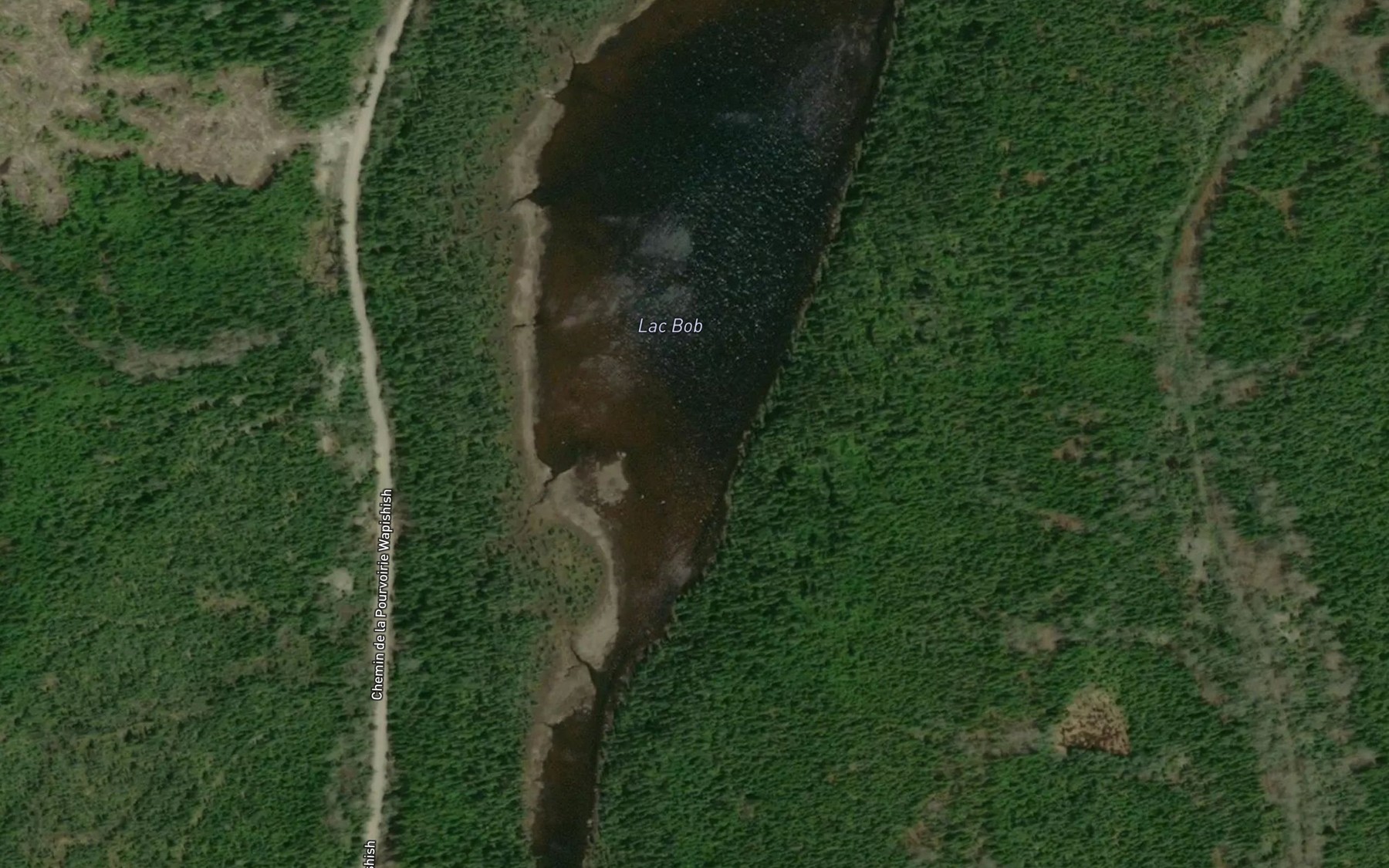 Satellite map of the Lac Bob