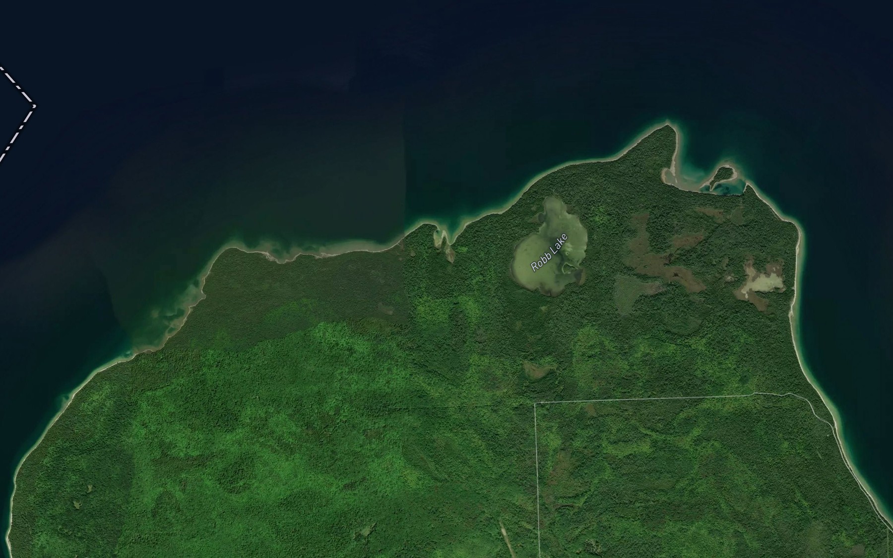 Satellite map of the Mundy's Bay