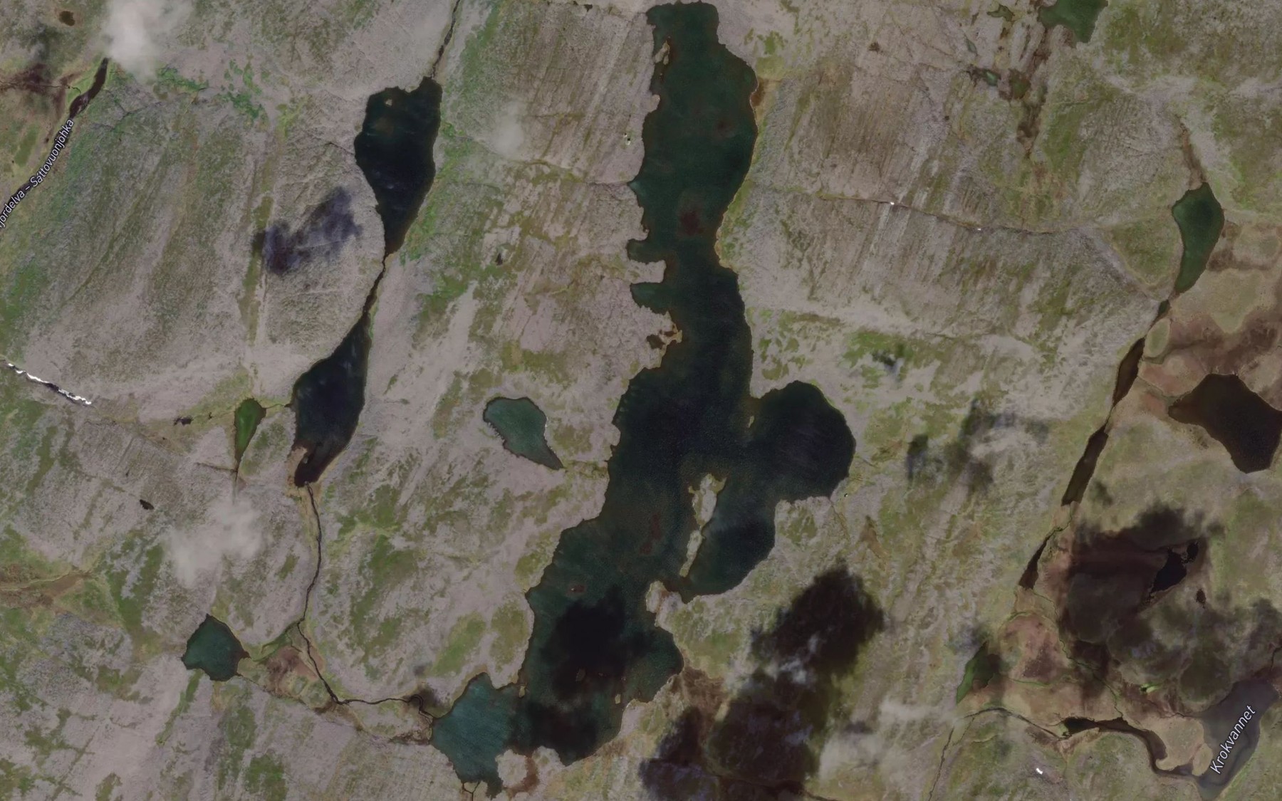 Satellite map of the Niestejavrit