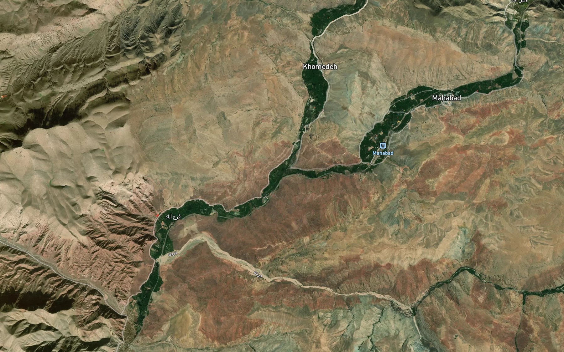 Satellite map of the Rudkhaneh-ye Firuz Kuh